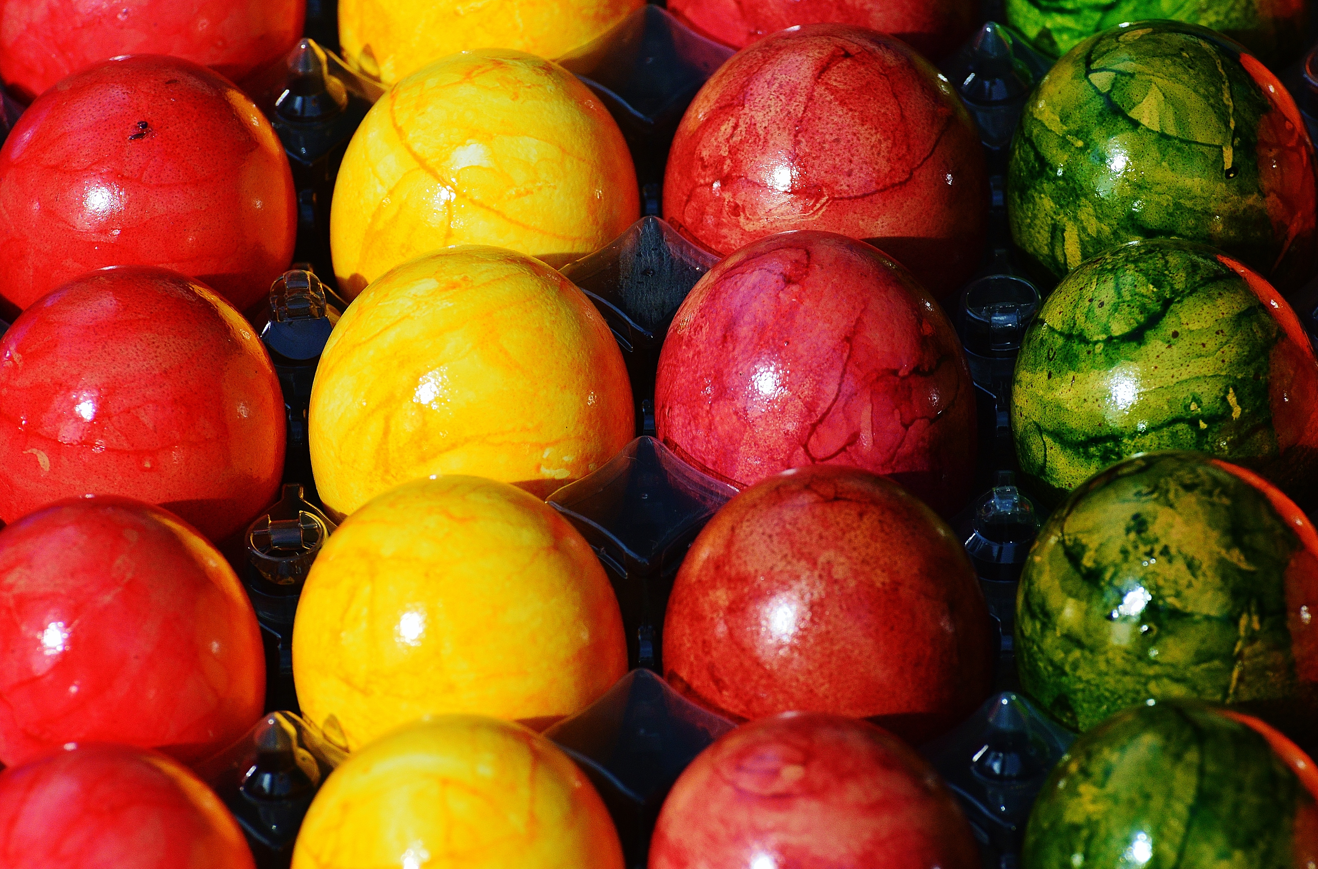easter, easter eggs, colorful, happy easter, colored, full frame