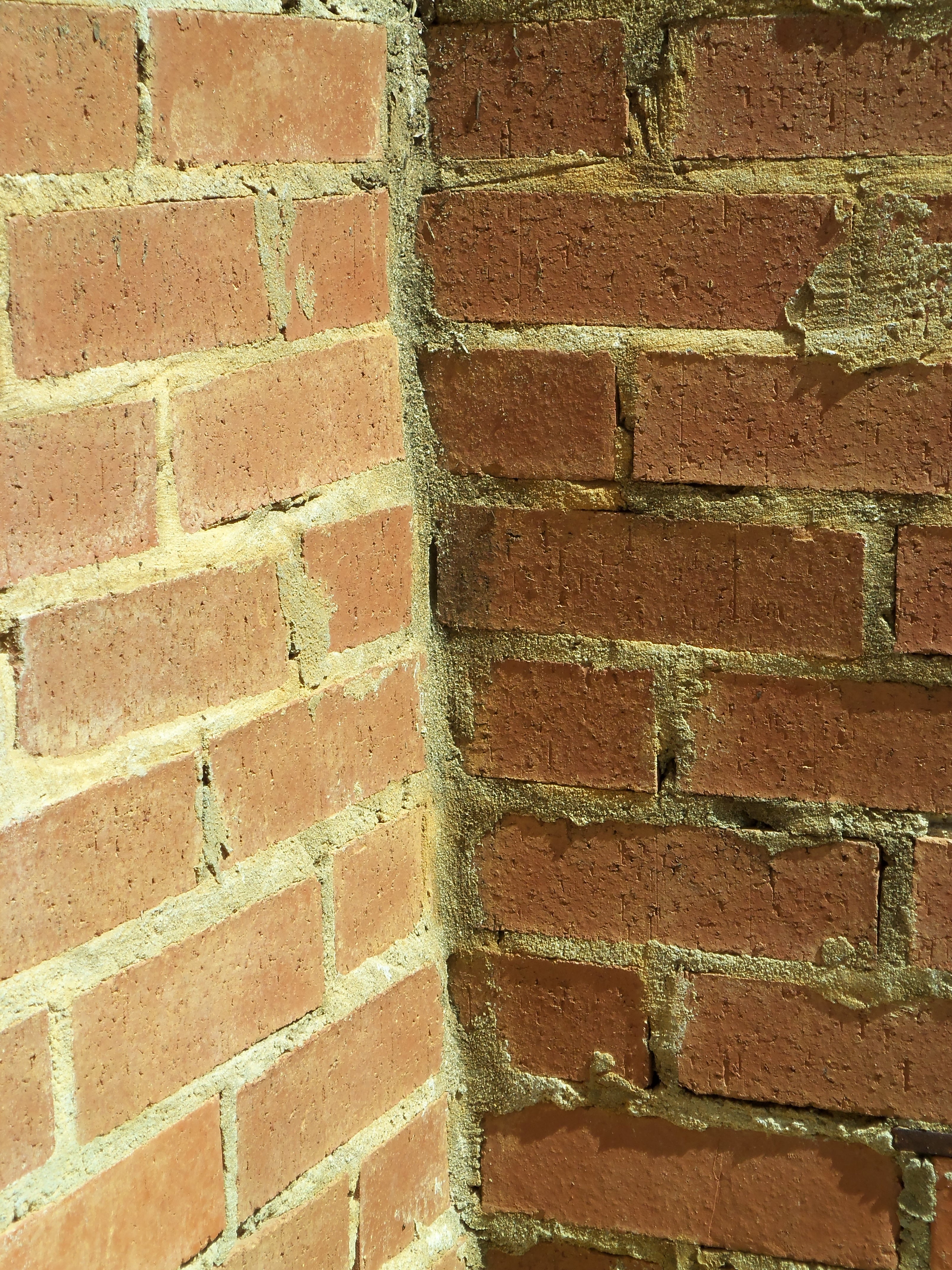 bricks, corner, design, wall, exterior, surface, pattern, brown