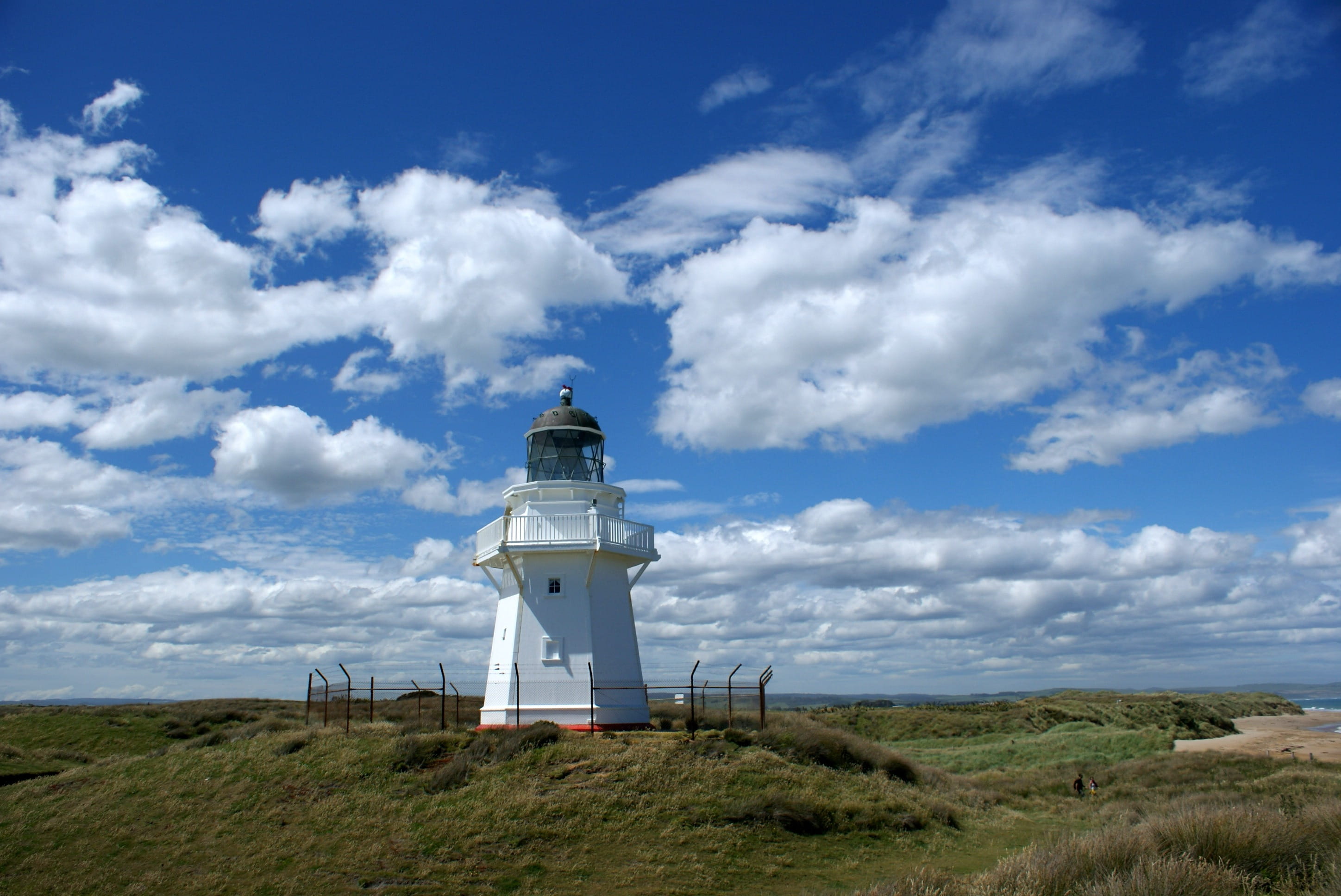 Lighthouse, Clouds, wide, sky, cloud - sky, direction, day