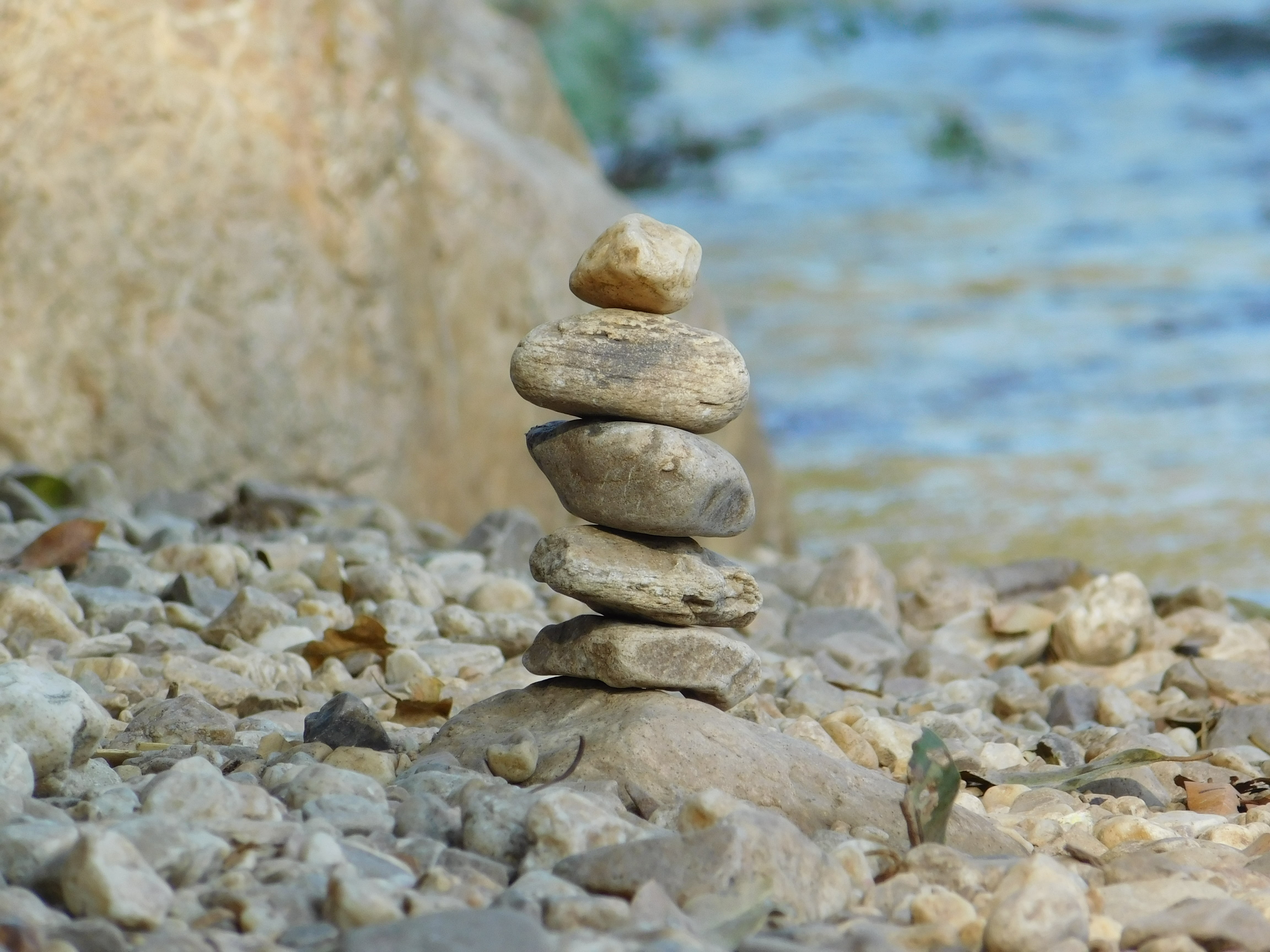 rocks, stack, river, stones, pebbles, stacked-rocks, solid