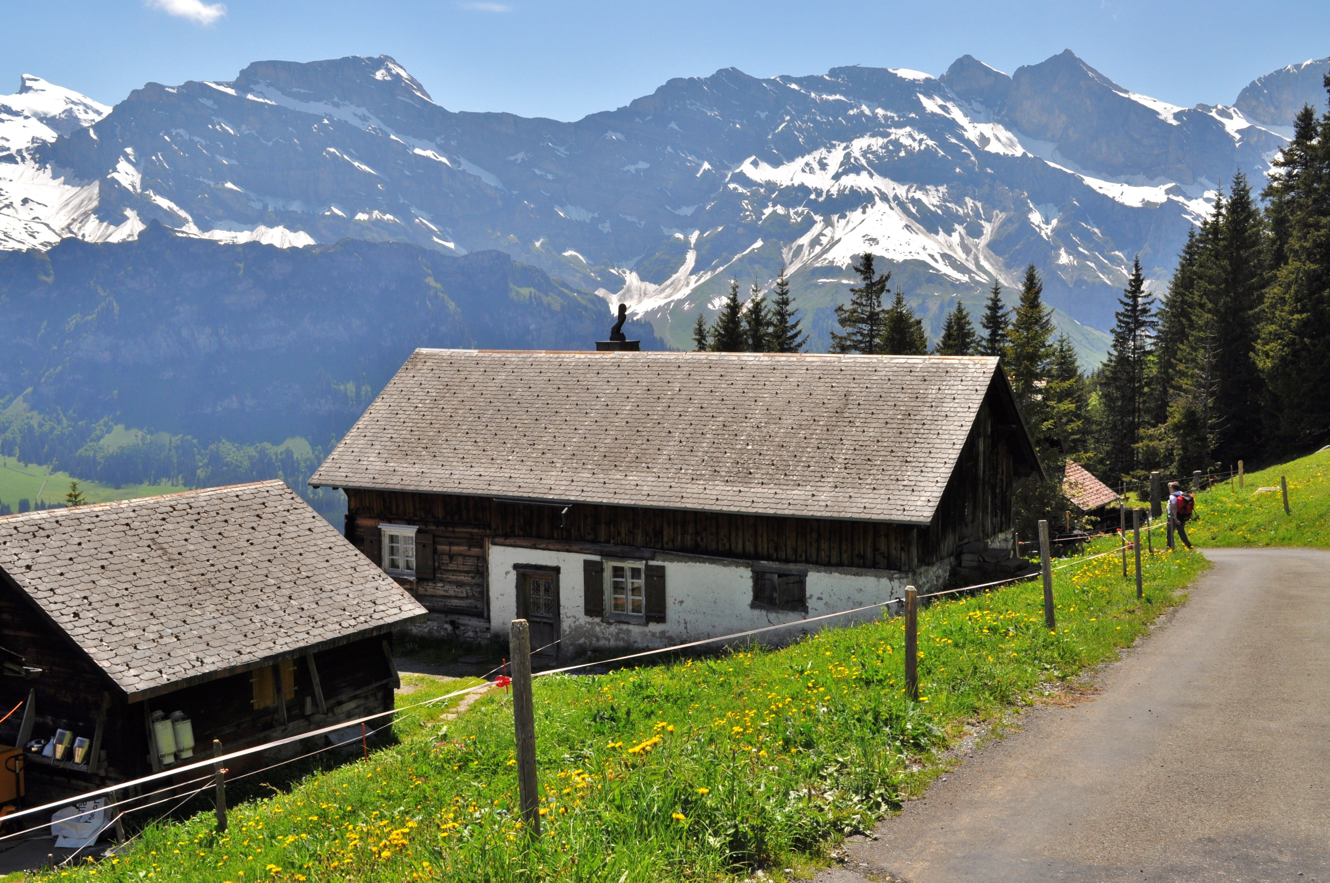 Free download | HD wallpaper: alp, switzerland, hut, mountain group ...