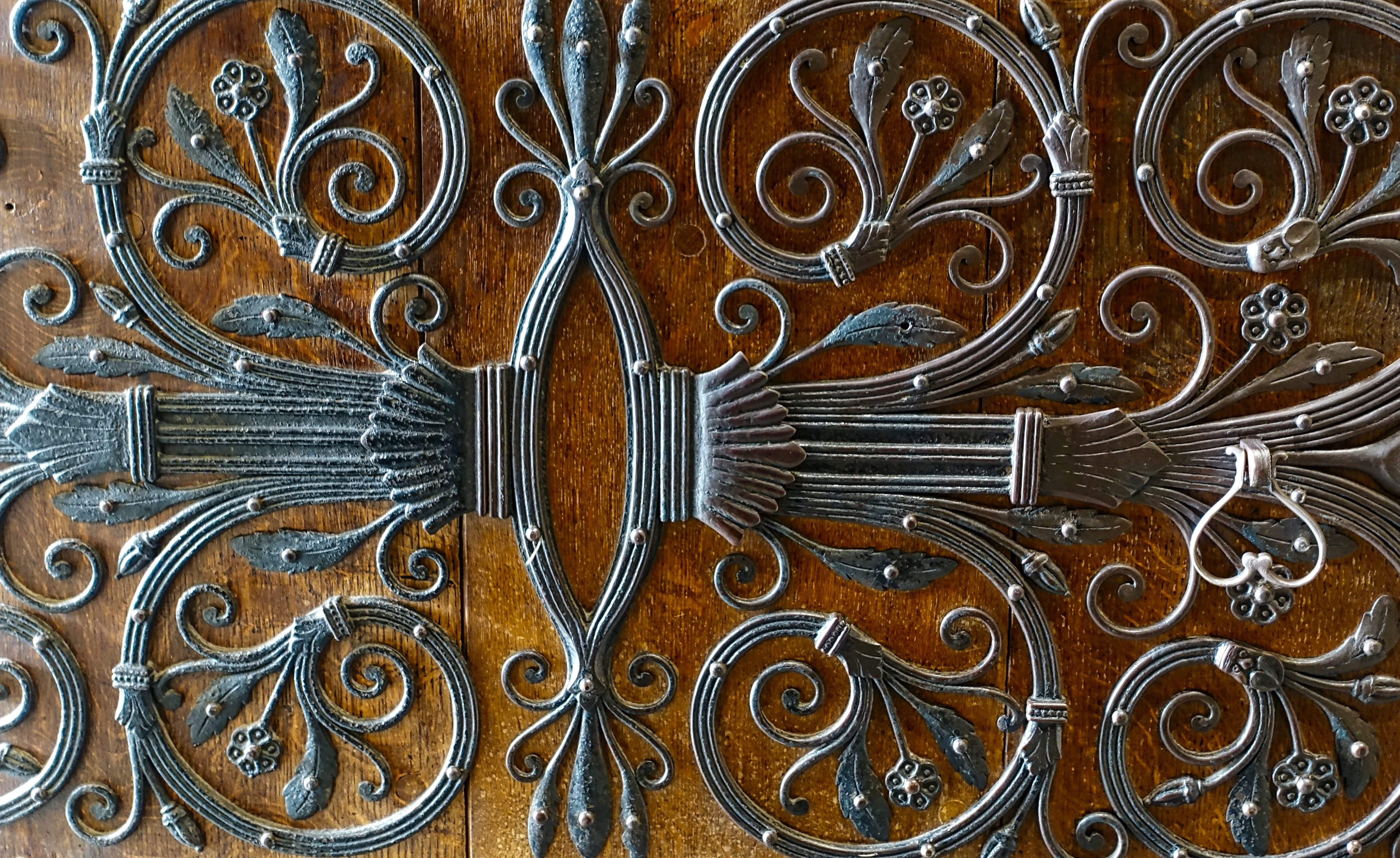 Ironwork, Pattern, Metal, metallic, steel, backgrounds, full frame