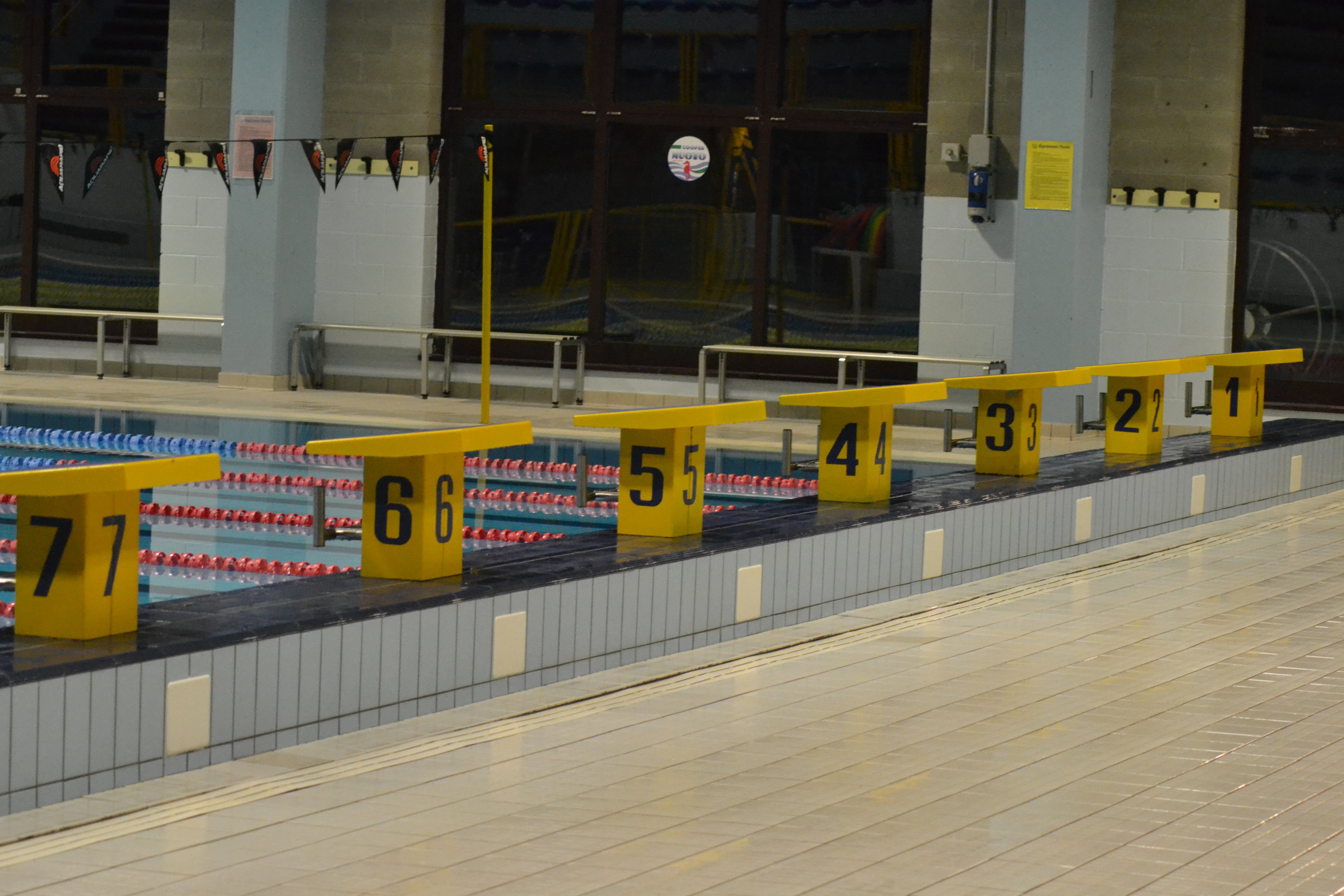 pool, blocks, cutting, architecture, yellow, built structure