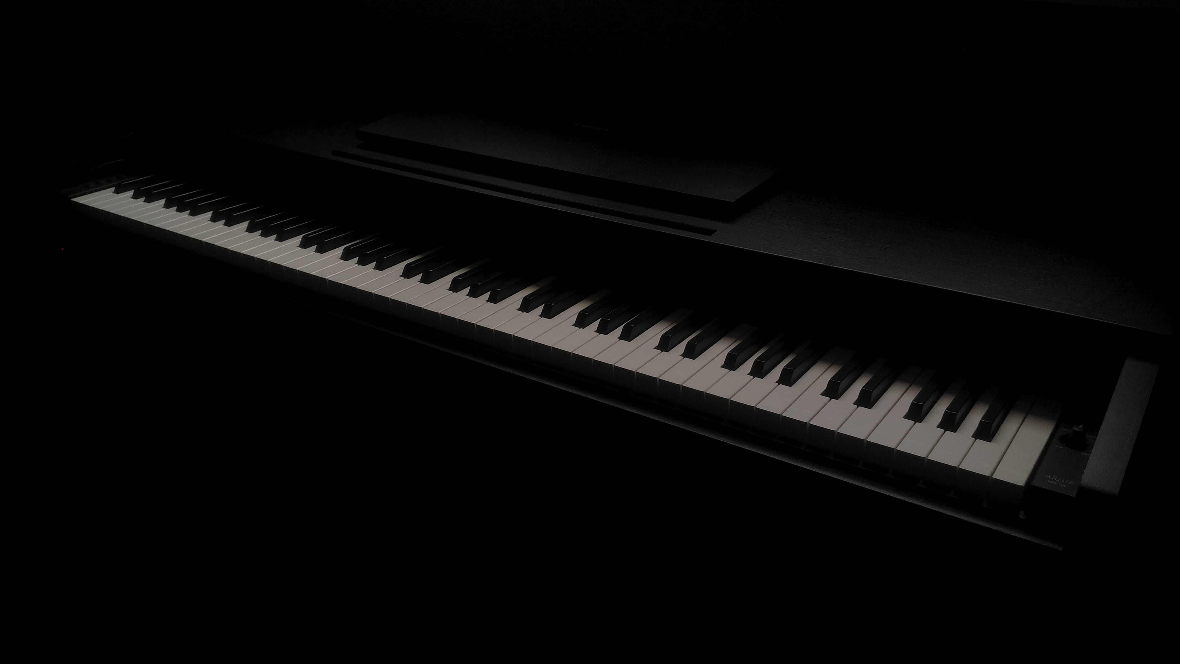 Free download | HD wallpaper: piano, black, dark, music, instrument