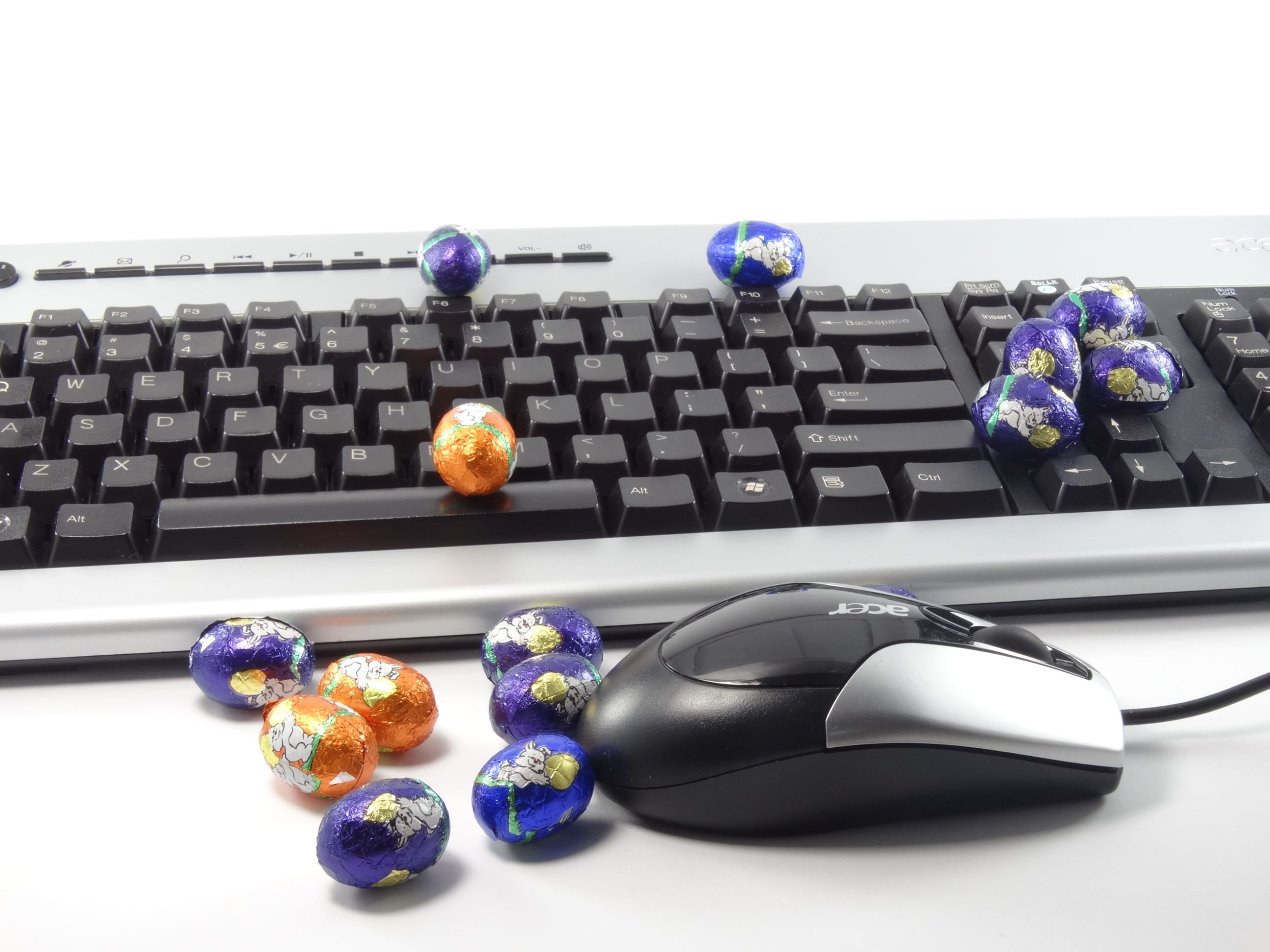 Keyboard, Easter Egg, Easter Eggs, chocolate, mouse, hardware