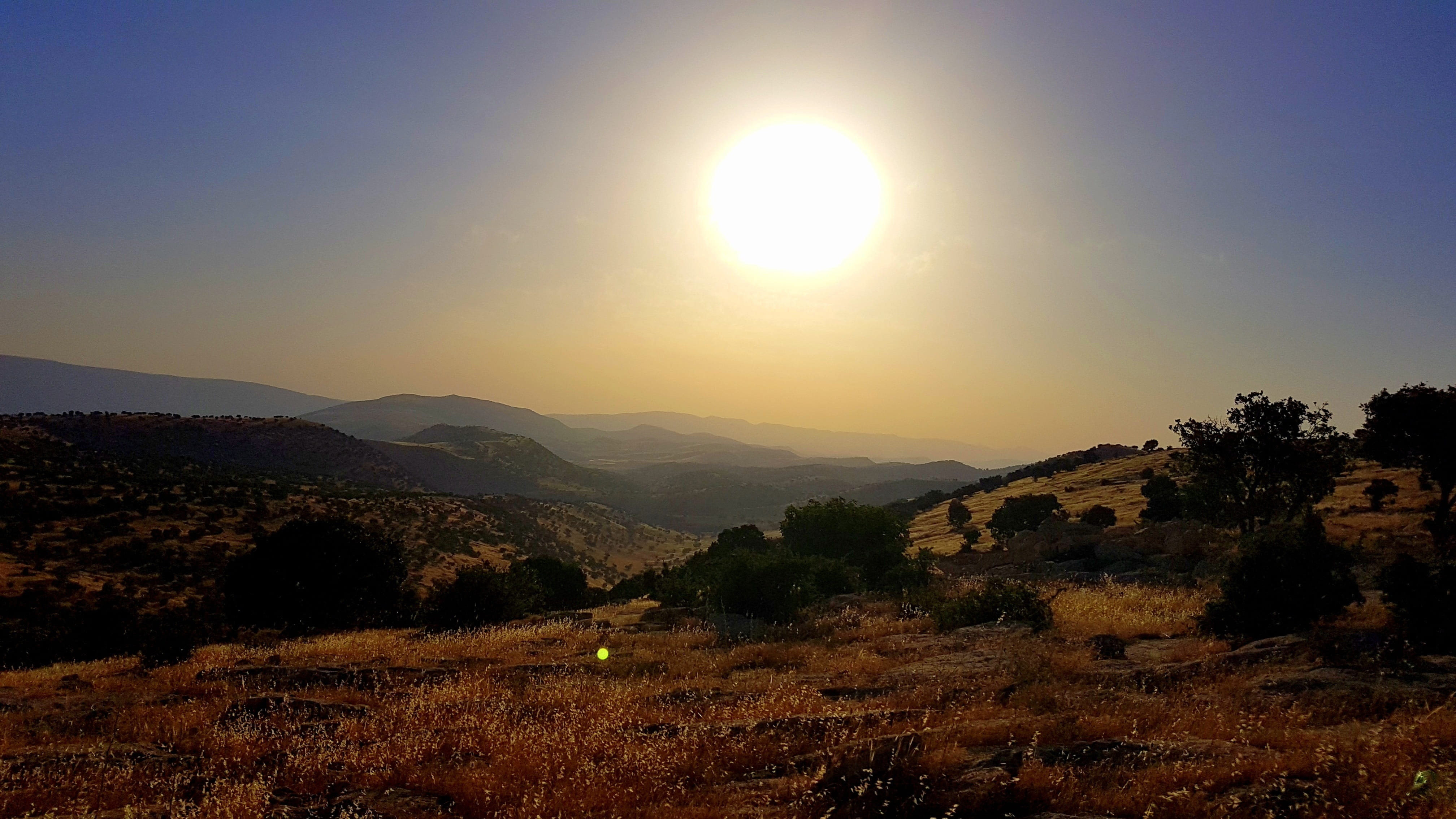 kurdistan, iraq, sun, mountain, nature, ride, landscape, sky