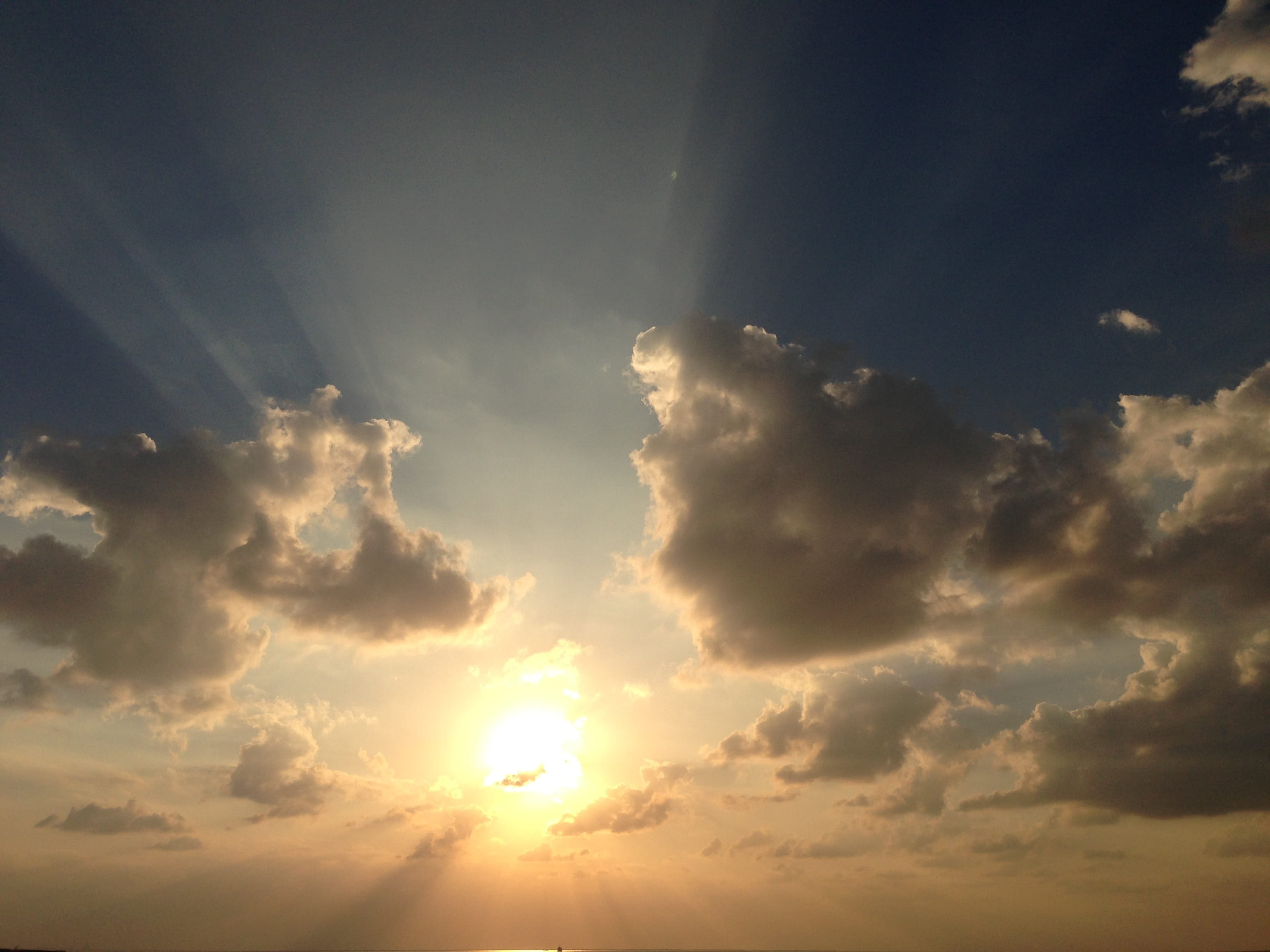 Sky, Sun, Clouds, Sunbeam, cloud - sky, weather, nature, cloudscape