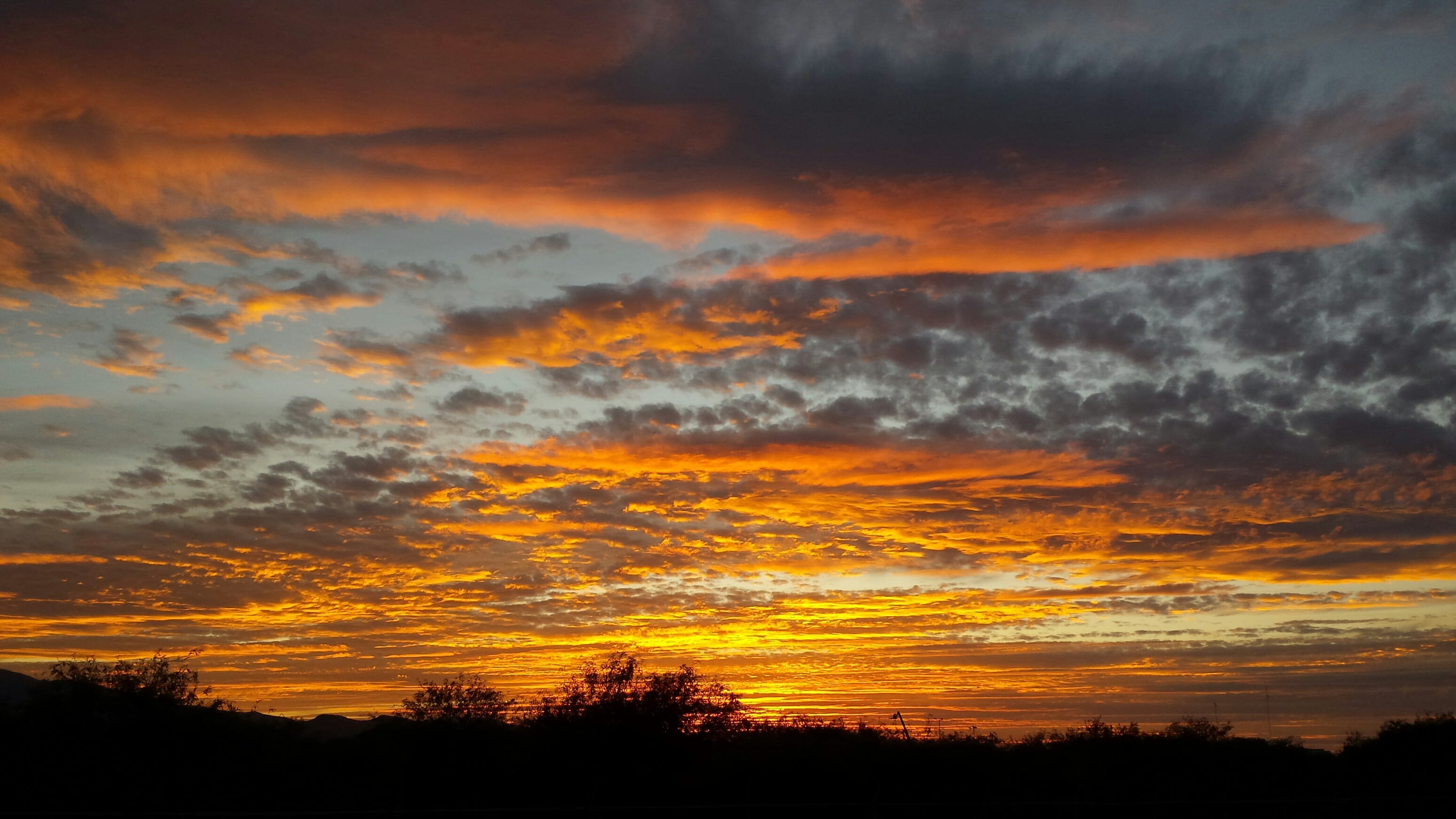 Sunset, Clouds, Sky, Landscape, Nature, orange, sky clouds