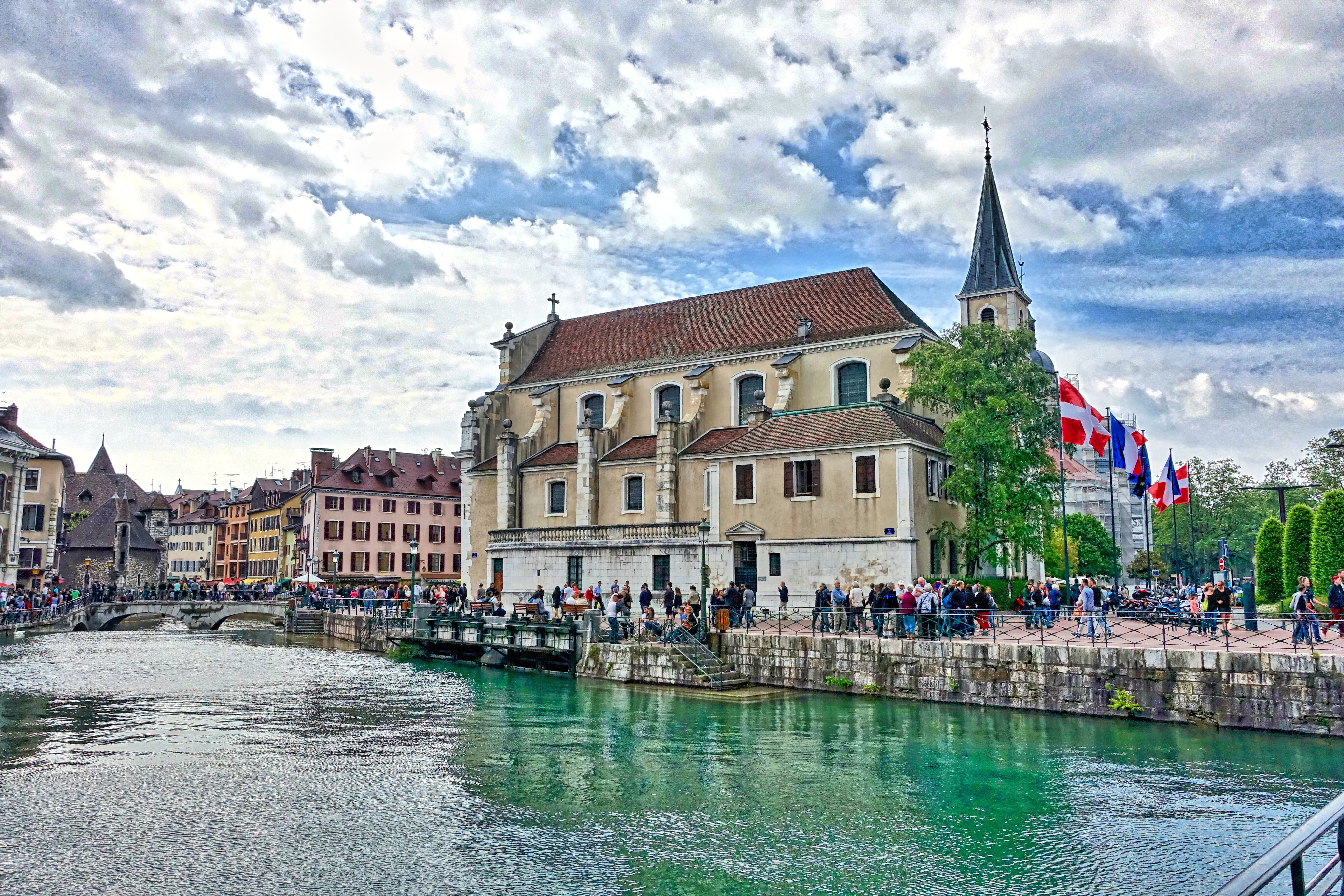 River, Building, Panoramic, Architecture, exterior, cityscape