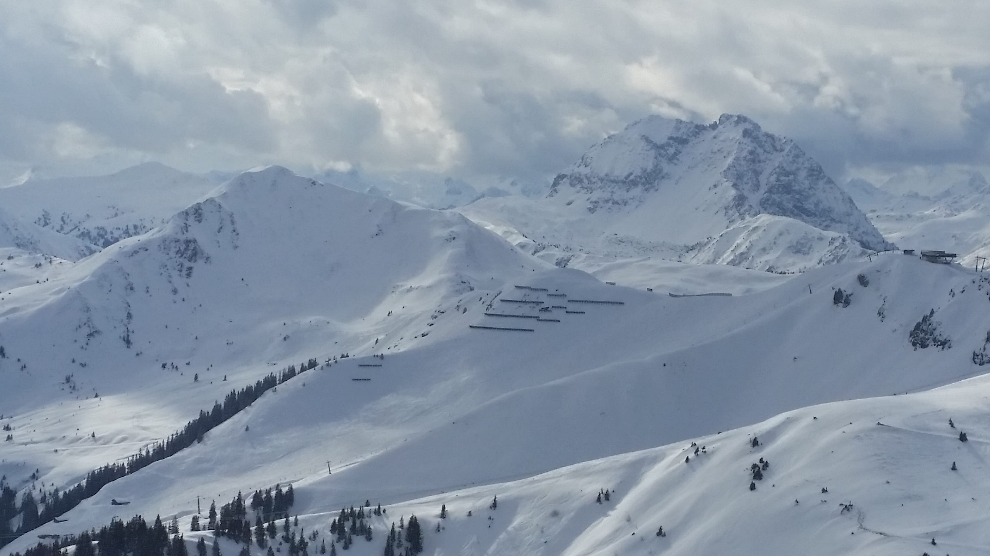 Mountains, Clouds, Snow, winter, weather, cold temperature