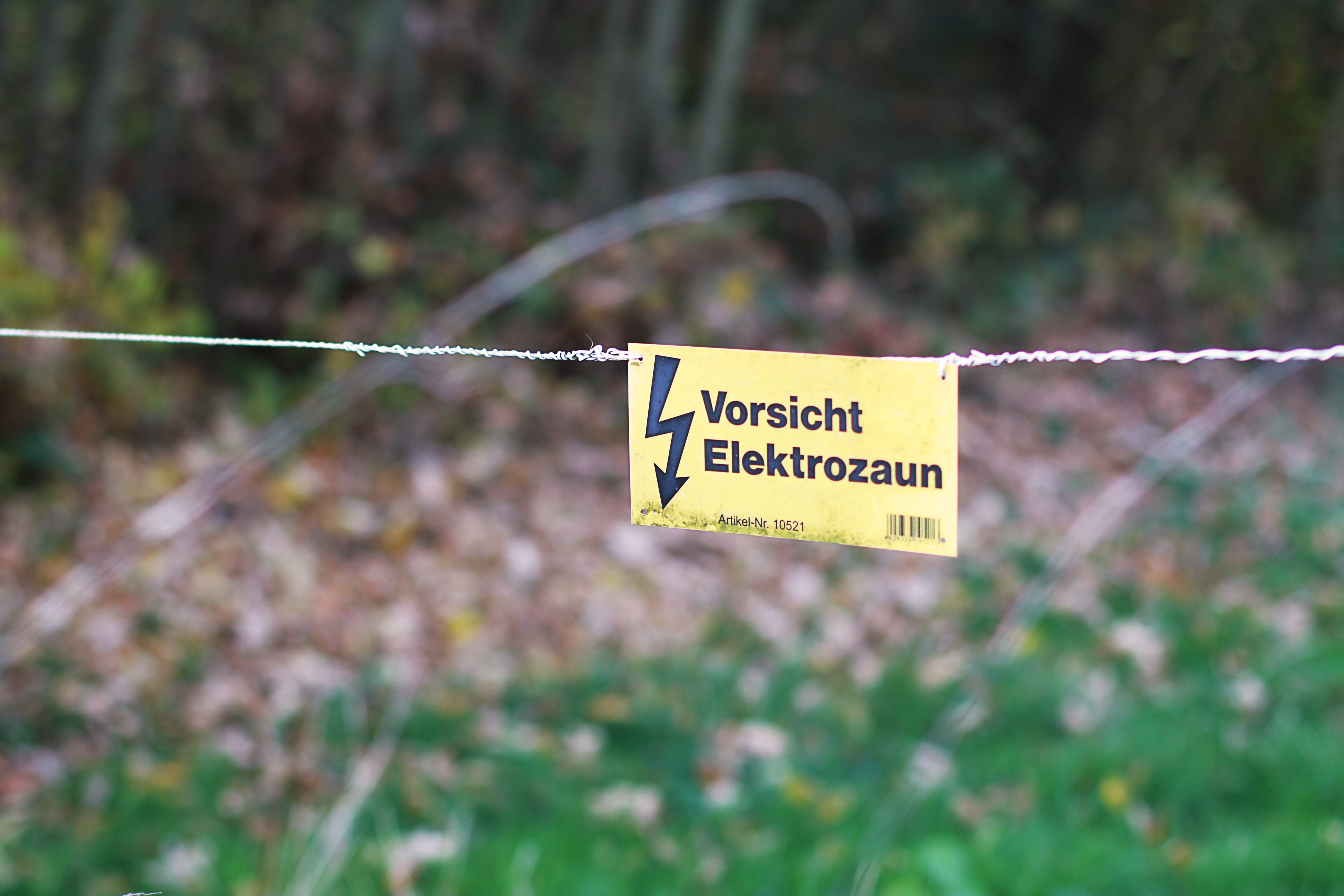 fence, electrically, caution, warnschild, shield, communication
