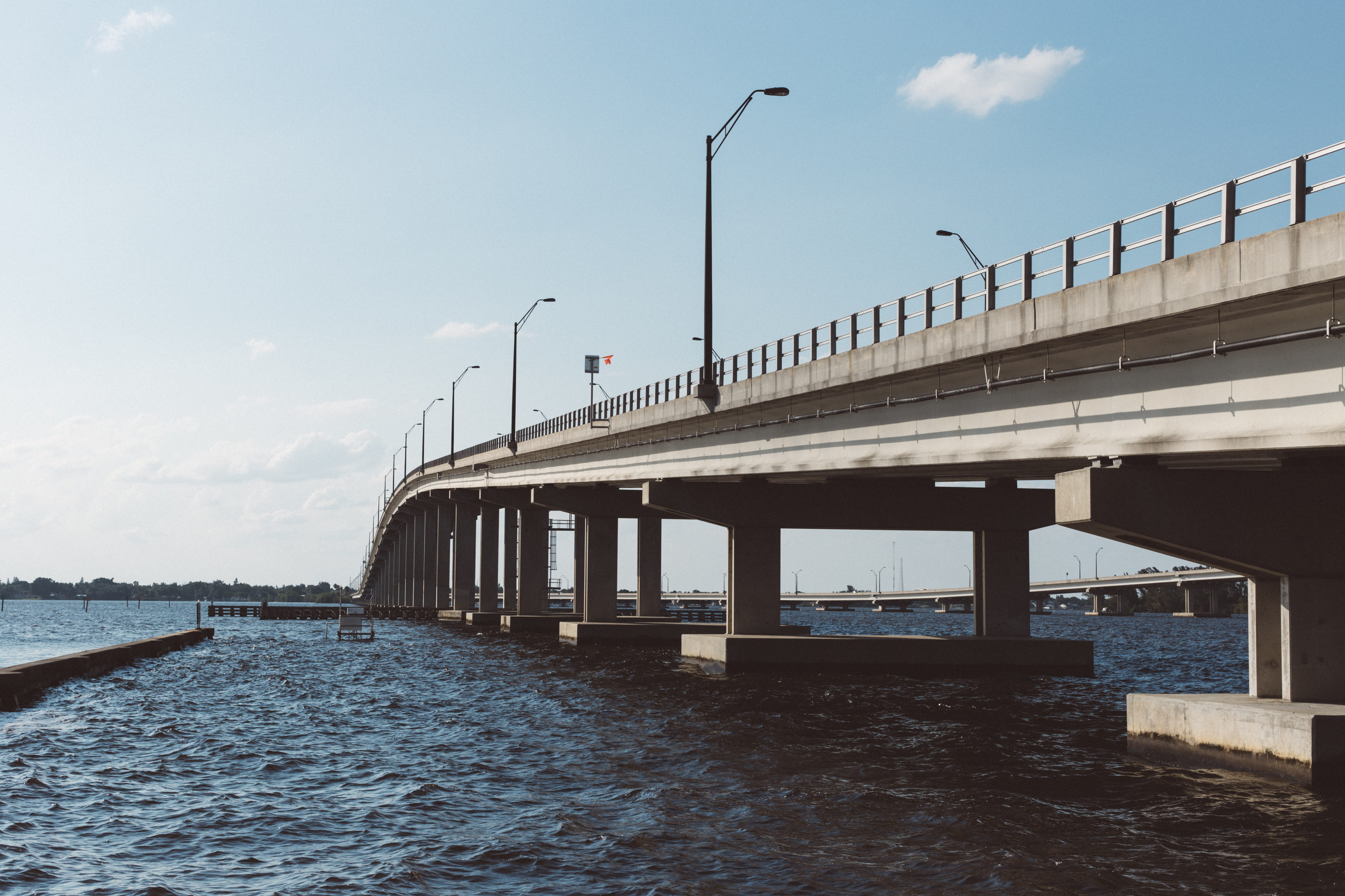 sea, ocean, water, waves, nature, architecture, bridge, infrastructure