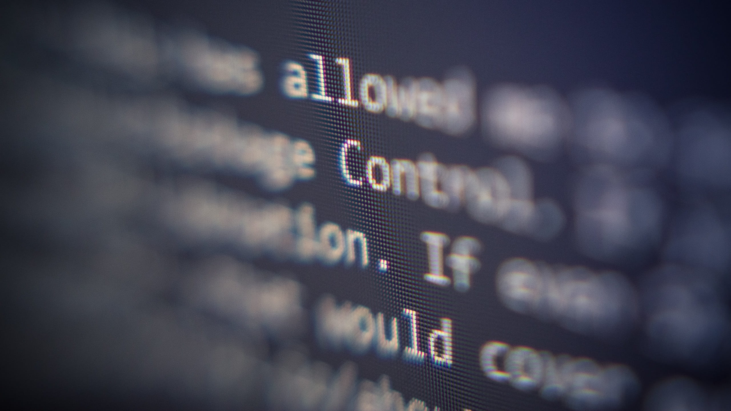 allowed text, screen, macro, typography, pixels, technology, close