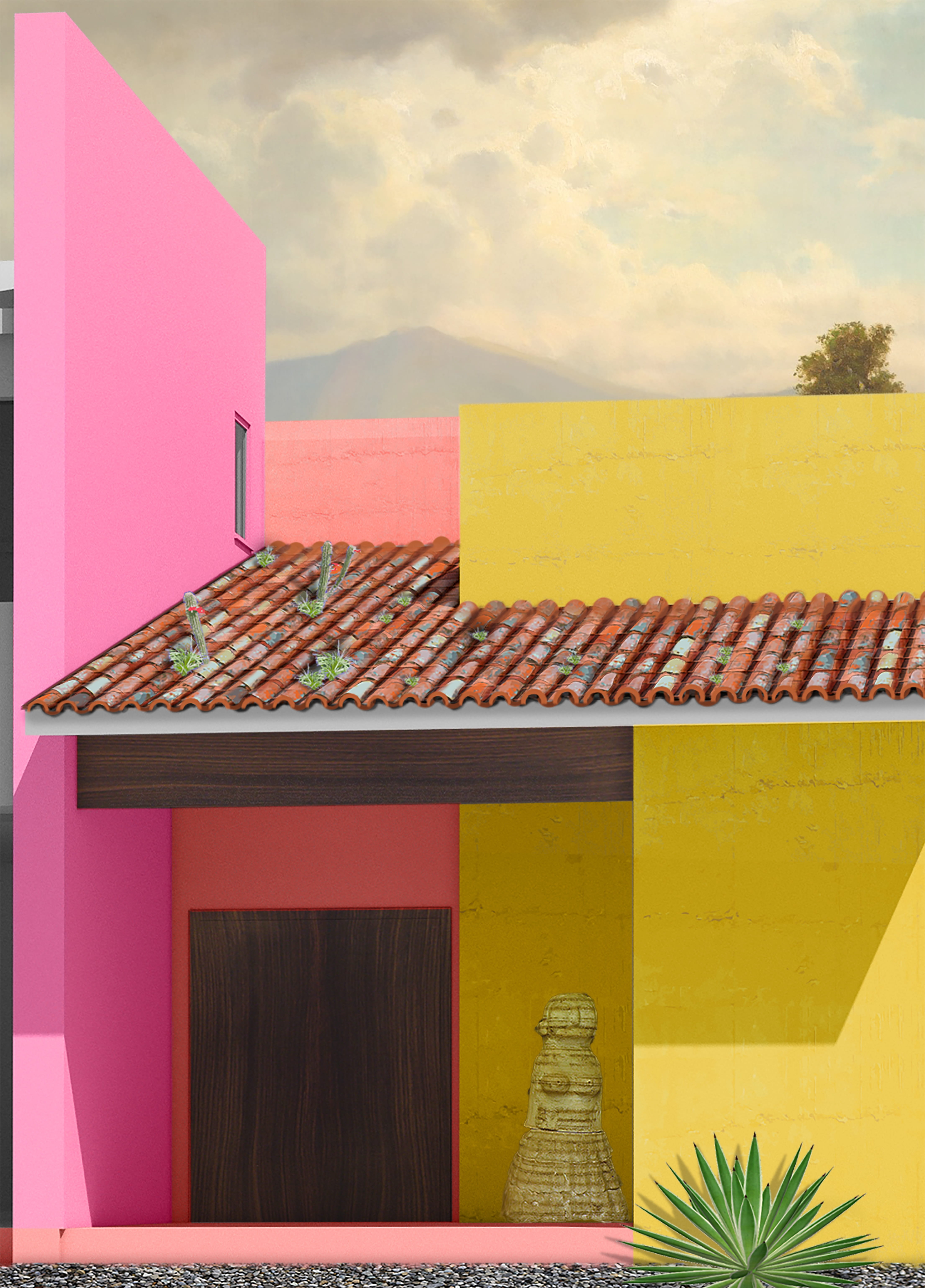 architecture, tropical, pink, cloud - sky, built structure