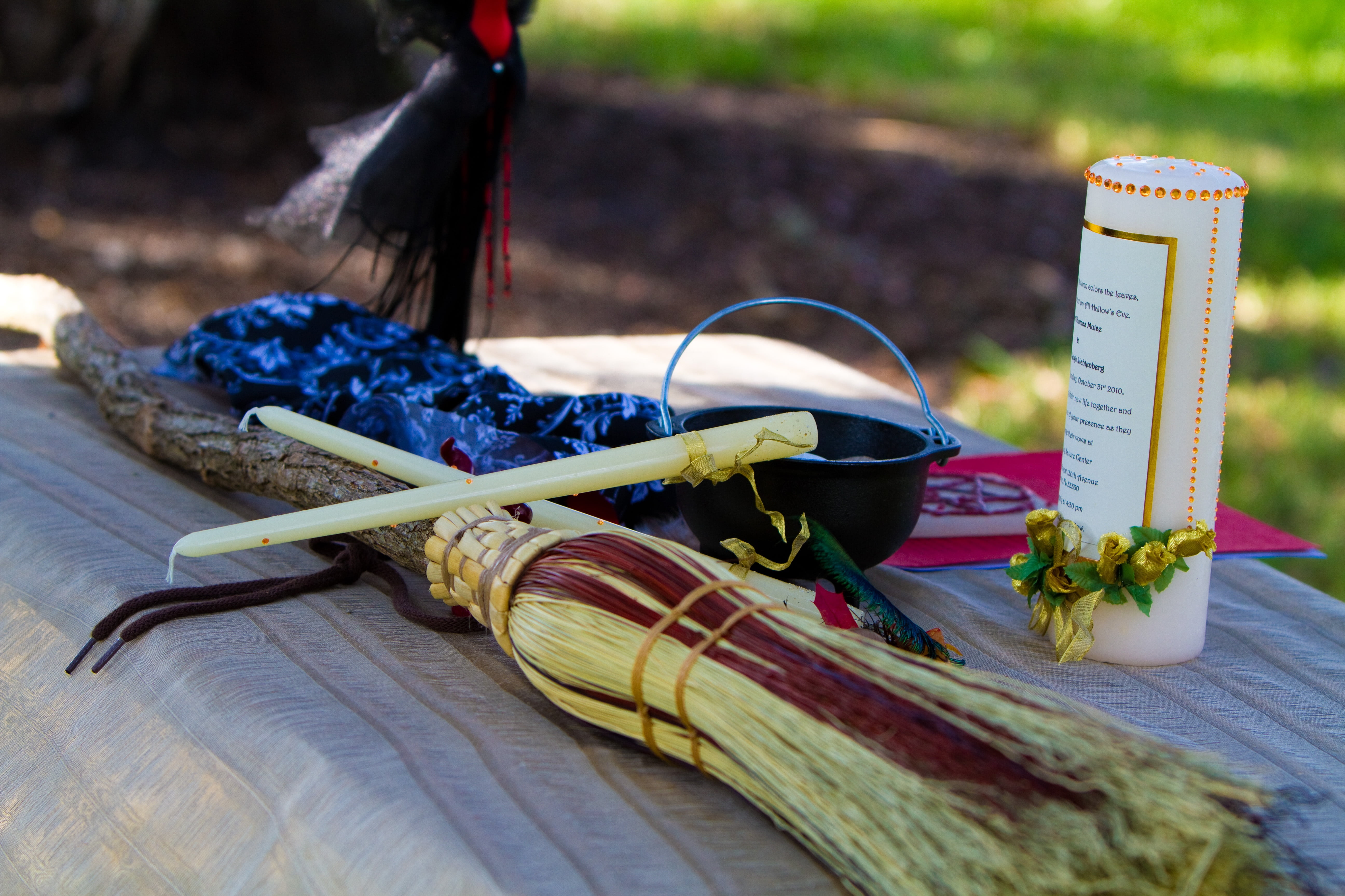 wedding, wiccan, ceremony, celtic, table, container, wood - material