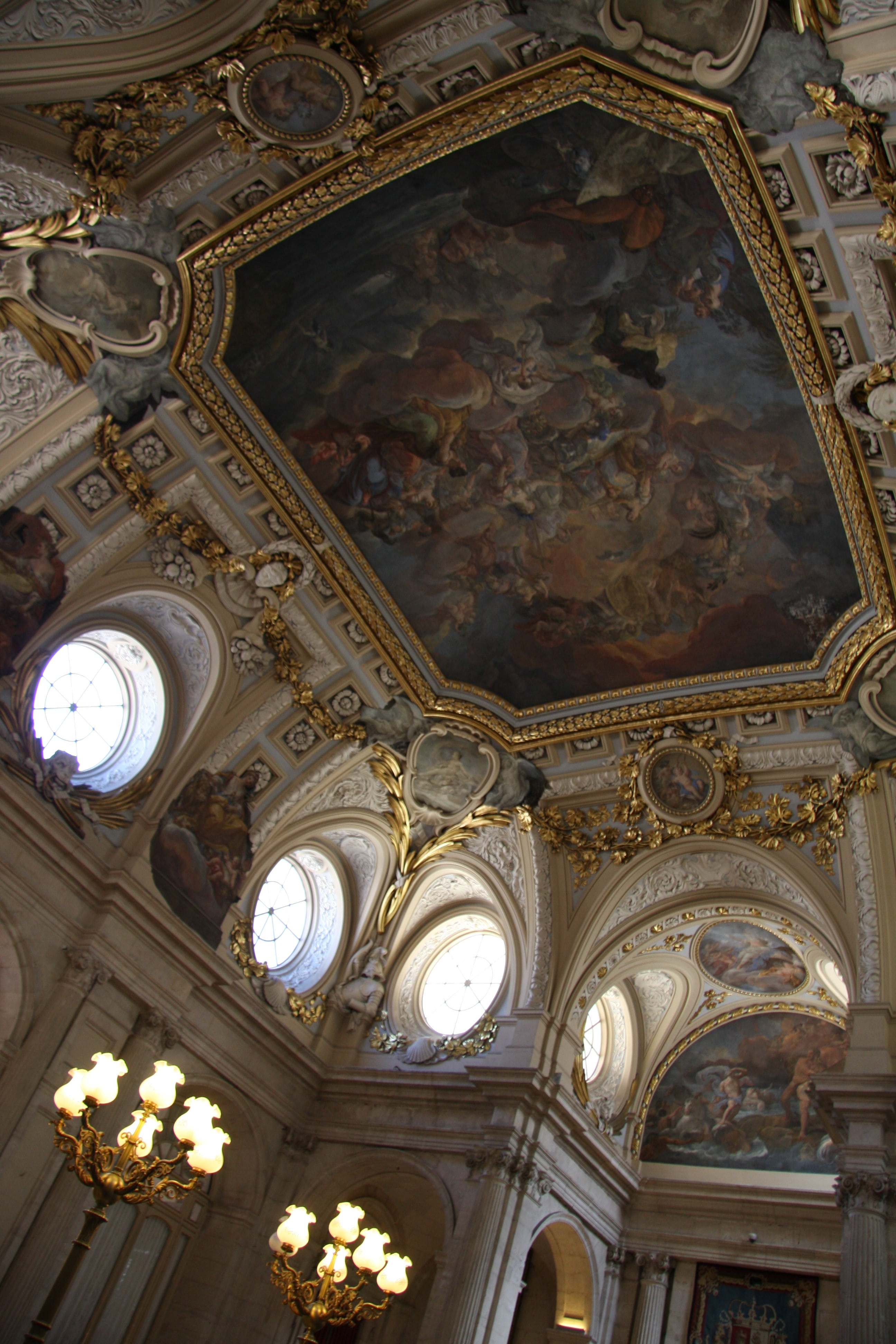ceilings, murals, palace, construction, architecture, built structure