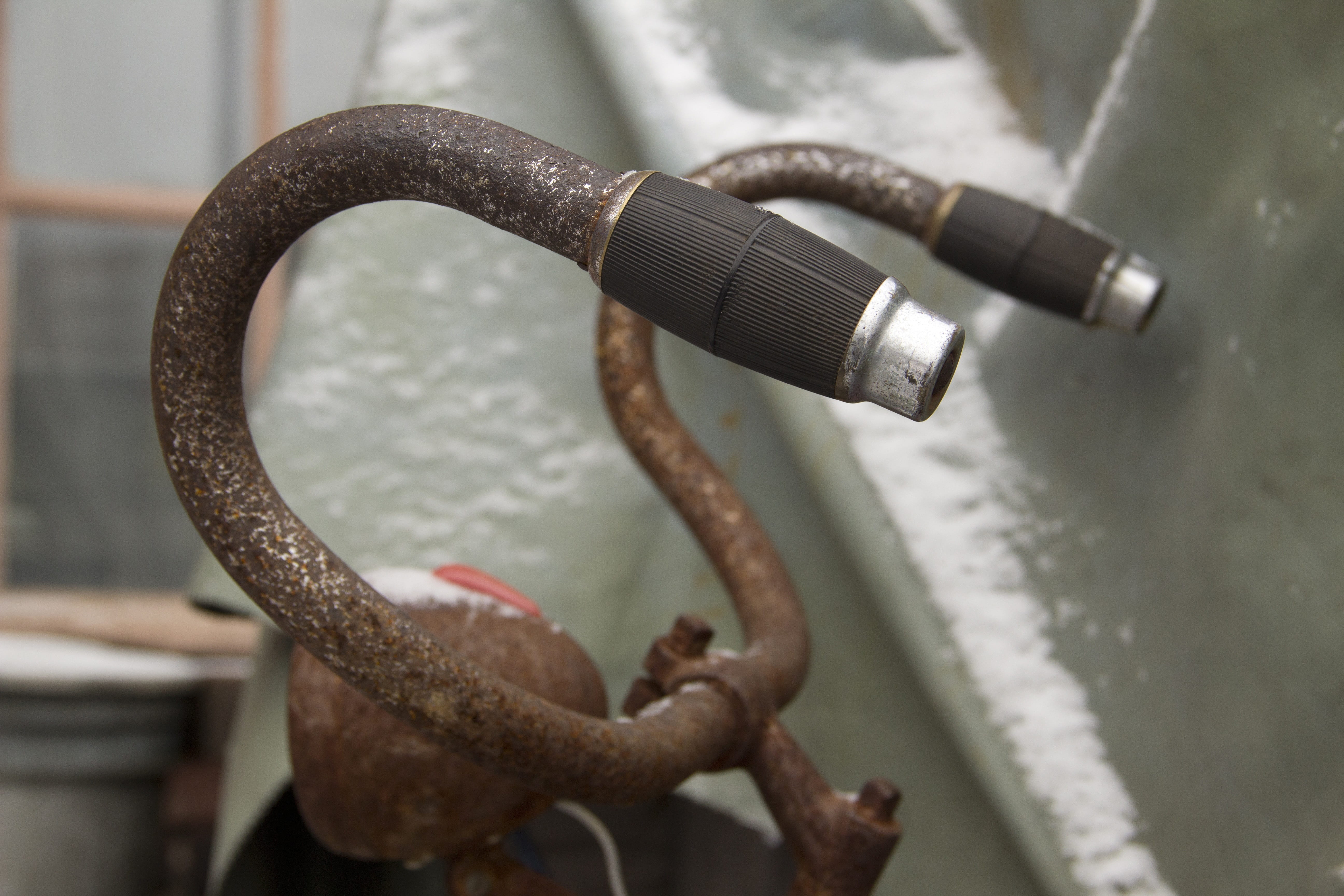 Bicycle, Control, Handle, Winter, the control handle, day, close-up