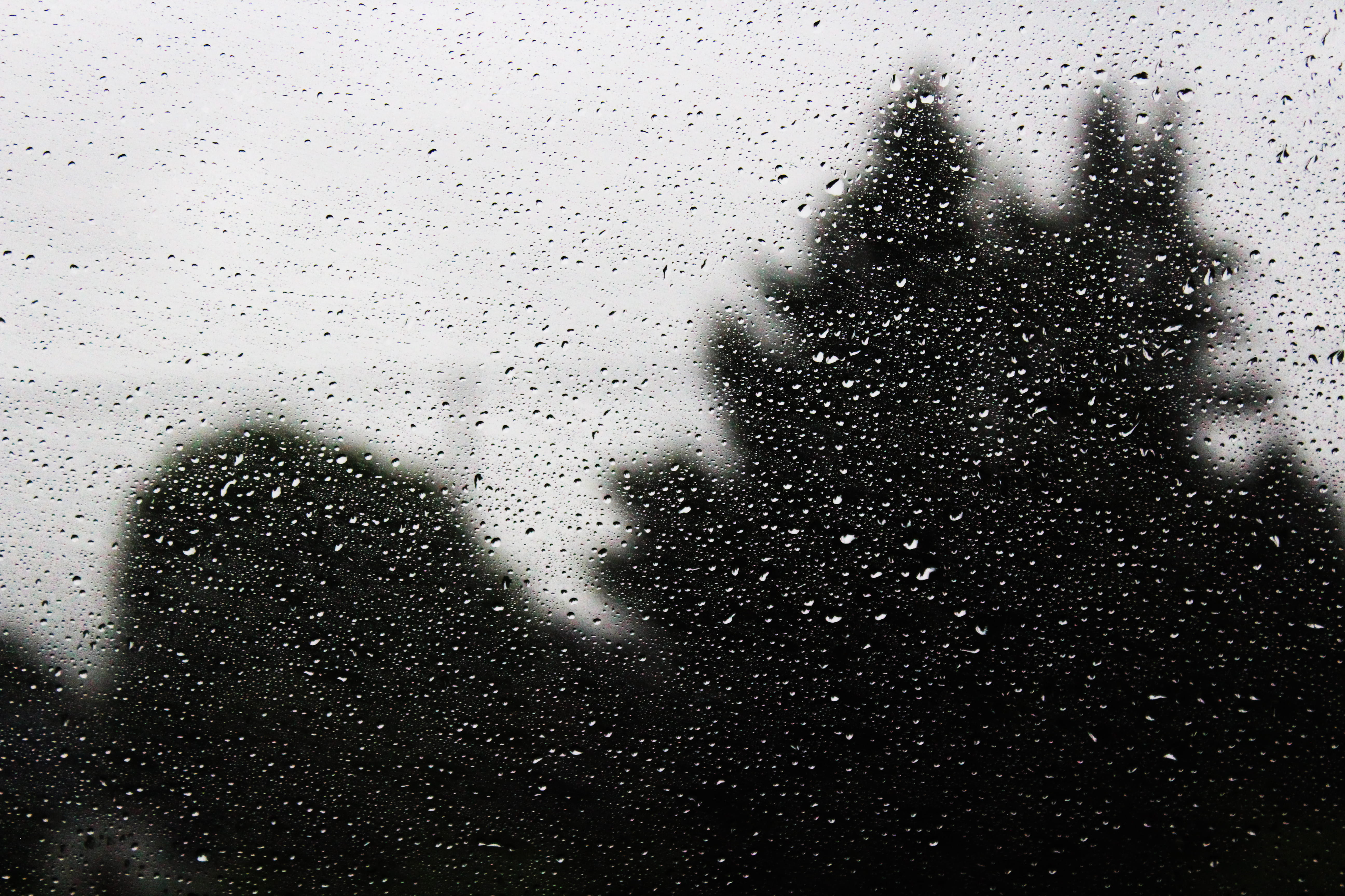 untitled, Drops, Window, snow, backgrounds, abstract, winter