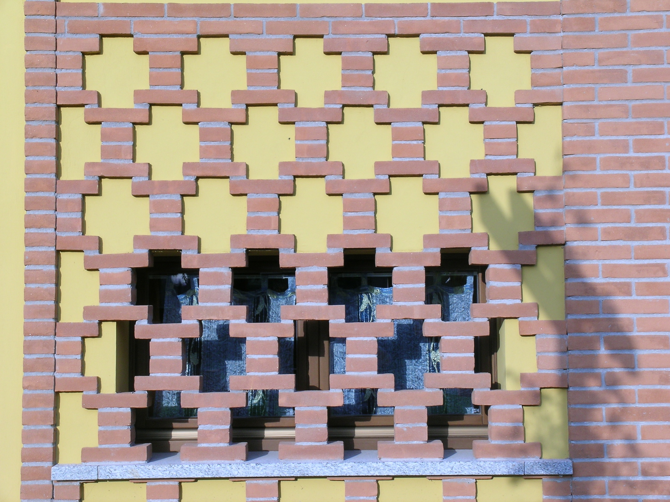 bricks, window, building, pattern, built structure, no people