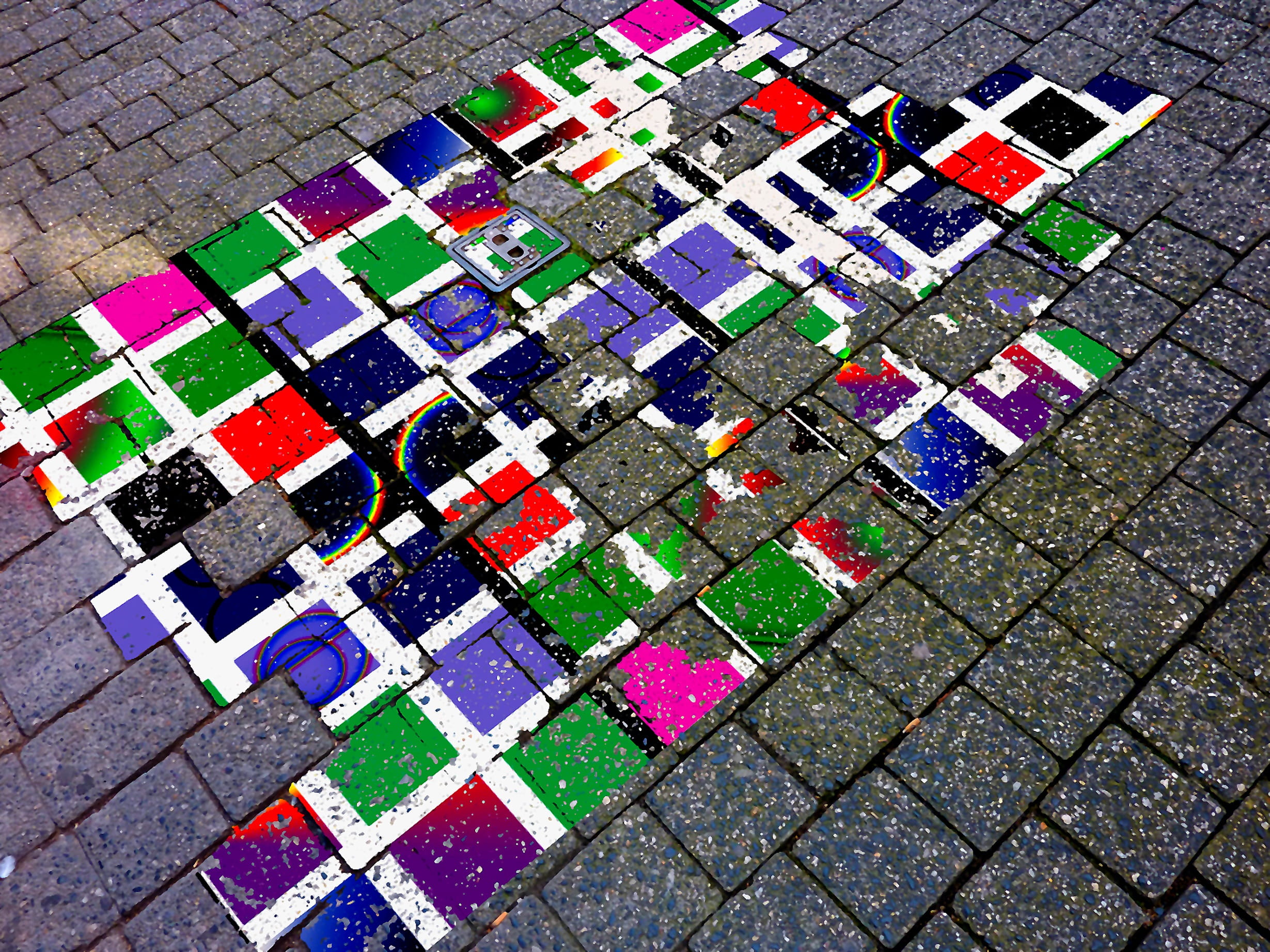 mosaic, brick, pattern, cube, tile, expression, wall, square