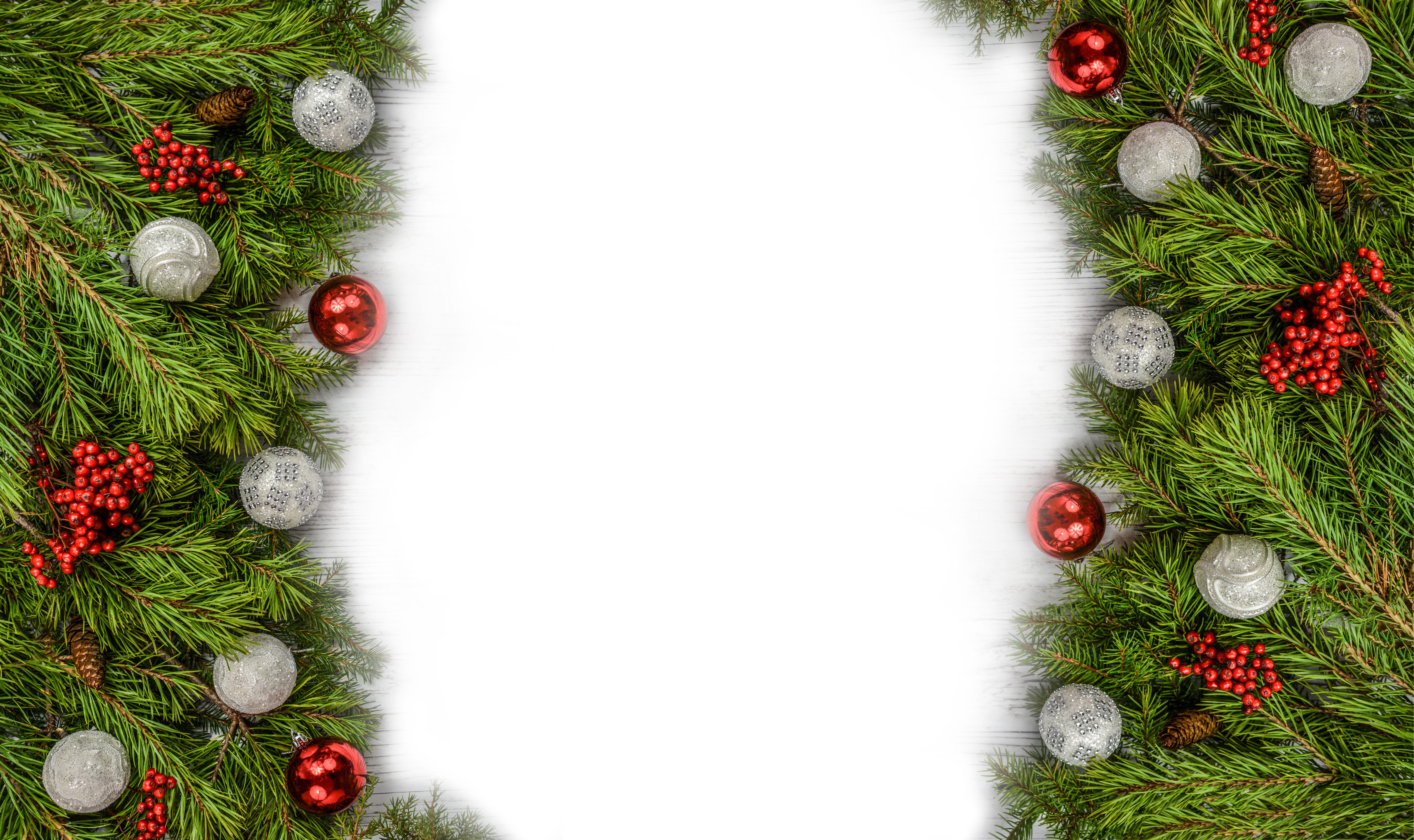 two green, red, and gray Christmas ornament, background, backdrop