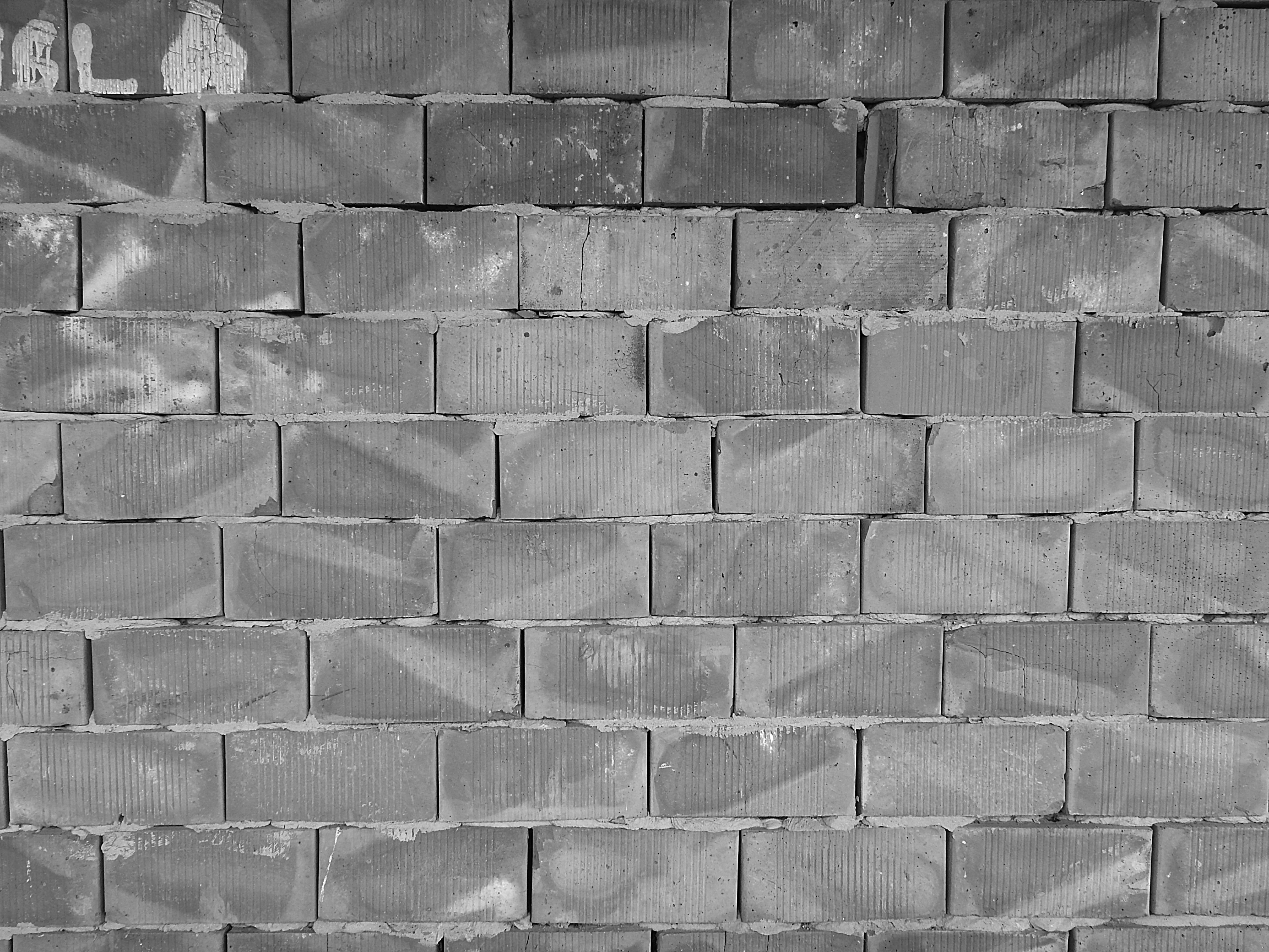 brick wall, structure, shell, black and white, backgrounds