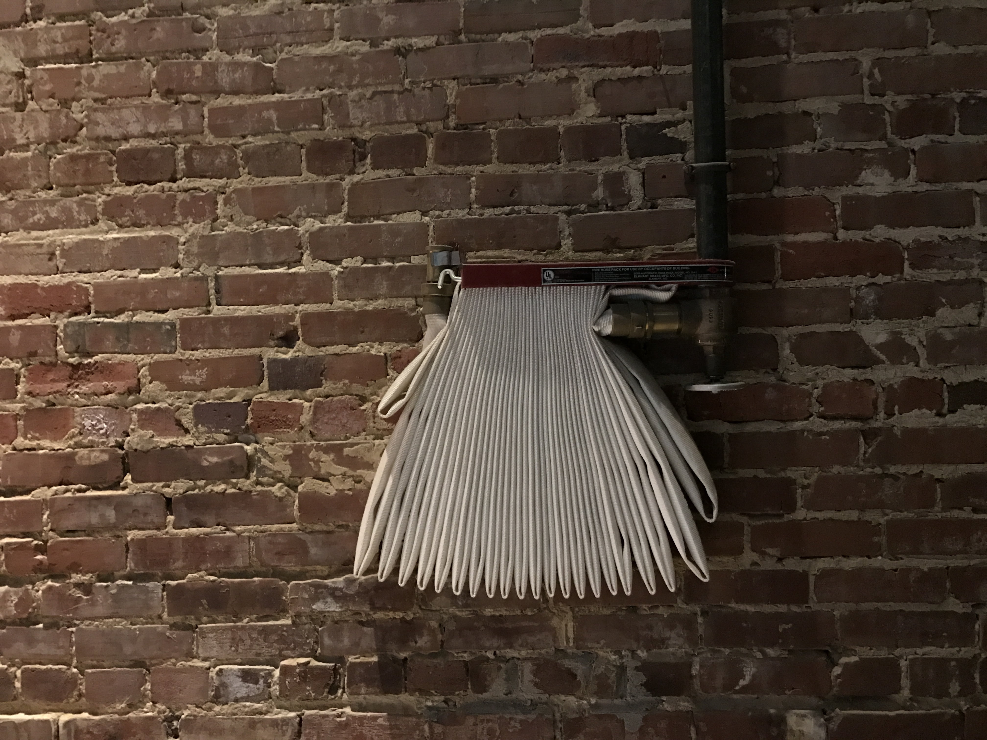 fire, hose, brick wall, old brick, wall - building feature
