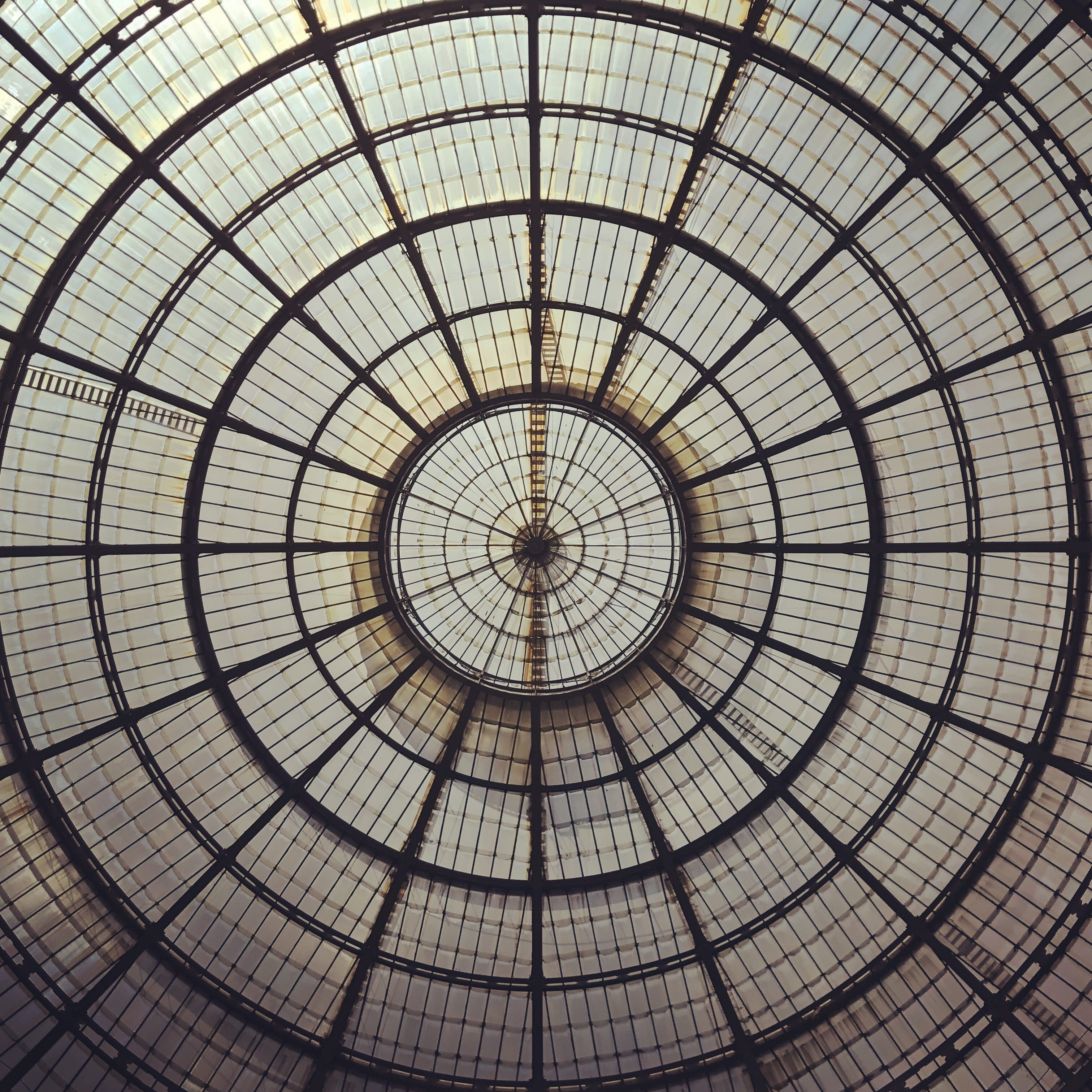 dome, vault, galleries, milan, ceiling, architecture, pattern