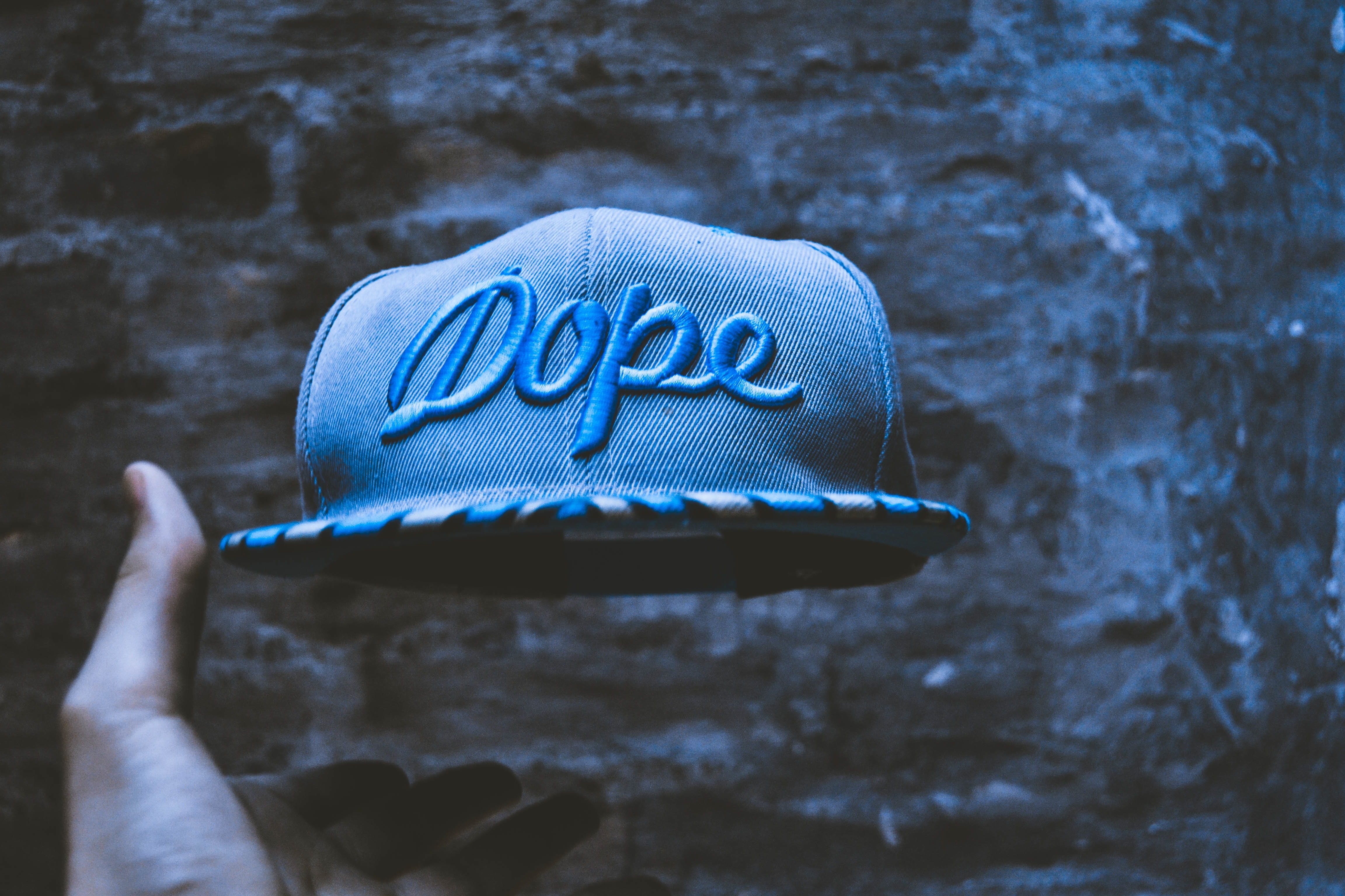 cap, hat, hand, palm, text, western script, communication, close-up