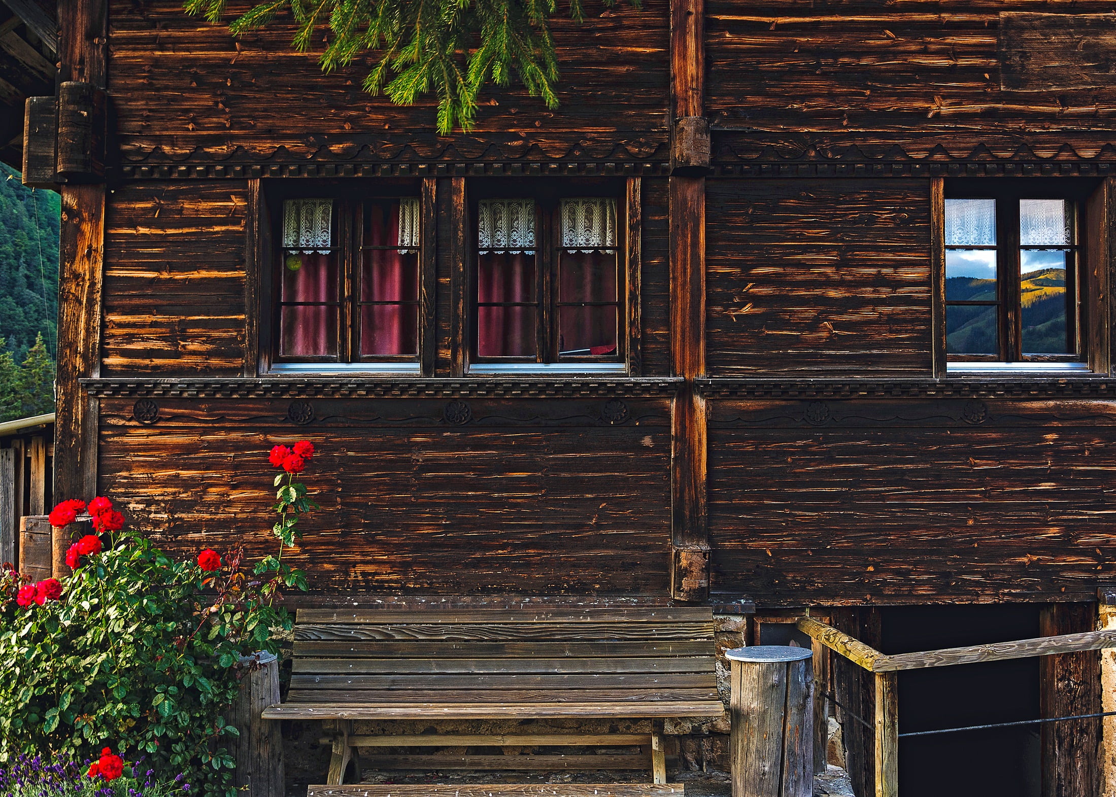 brown wooden house during daytime, log cabin, switzerland, home
