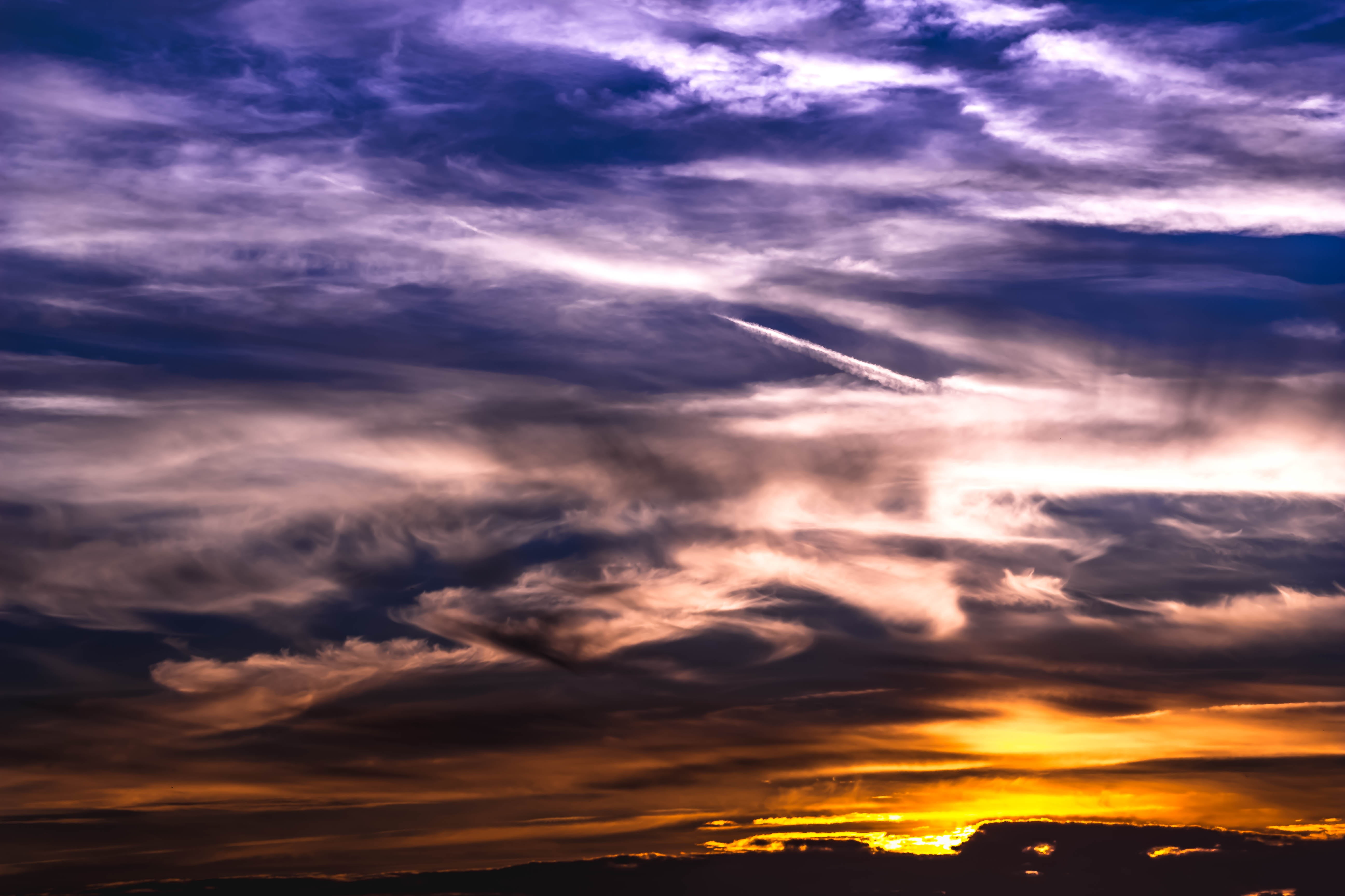 sun rays passing through clouds, sunset, sky, bright cloud, dark clouds