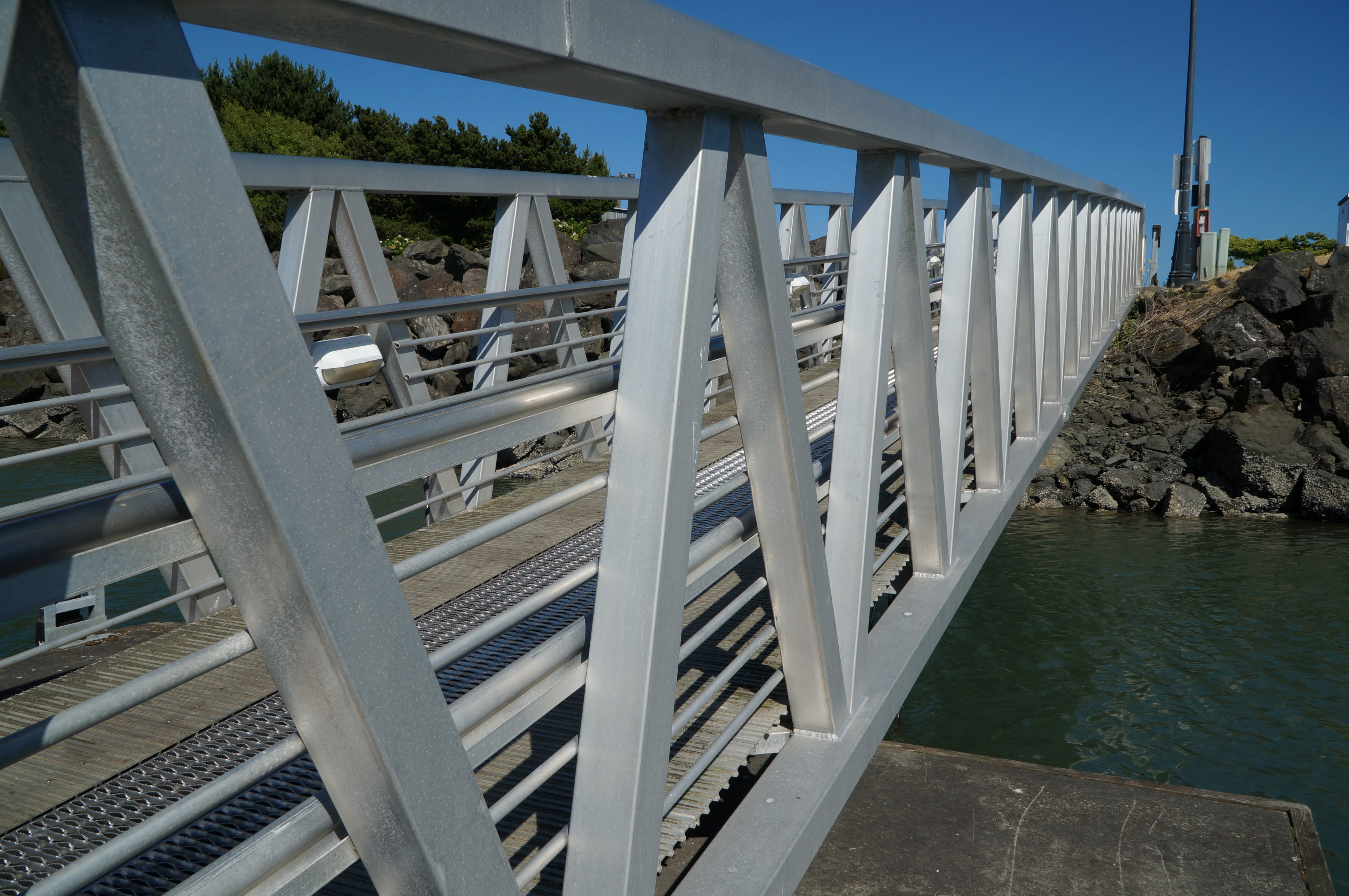 walkway, pattern, zigzag, texture, path, bridge, silver, sidewalk