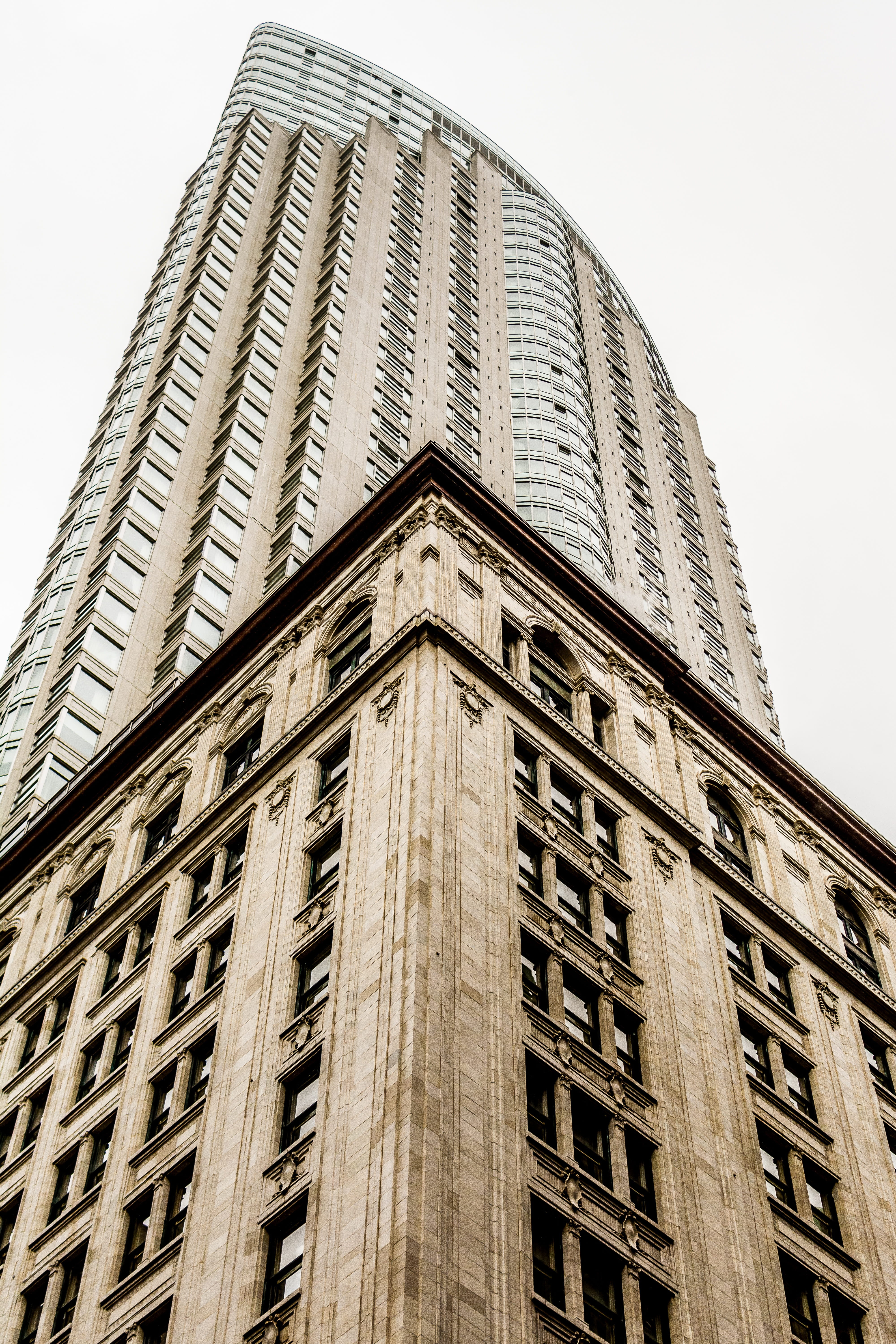 brown painted building during cloudy day, skyscraper, architecture