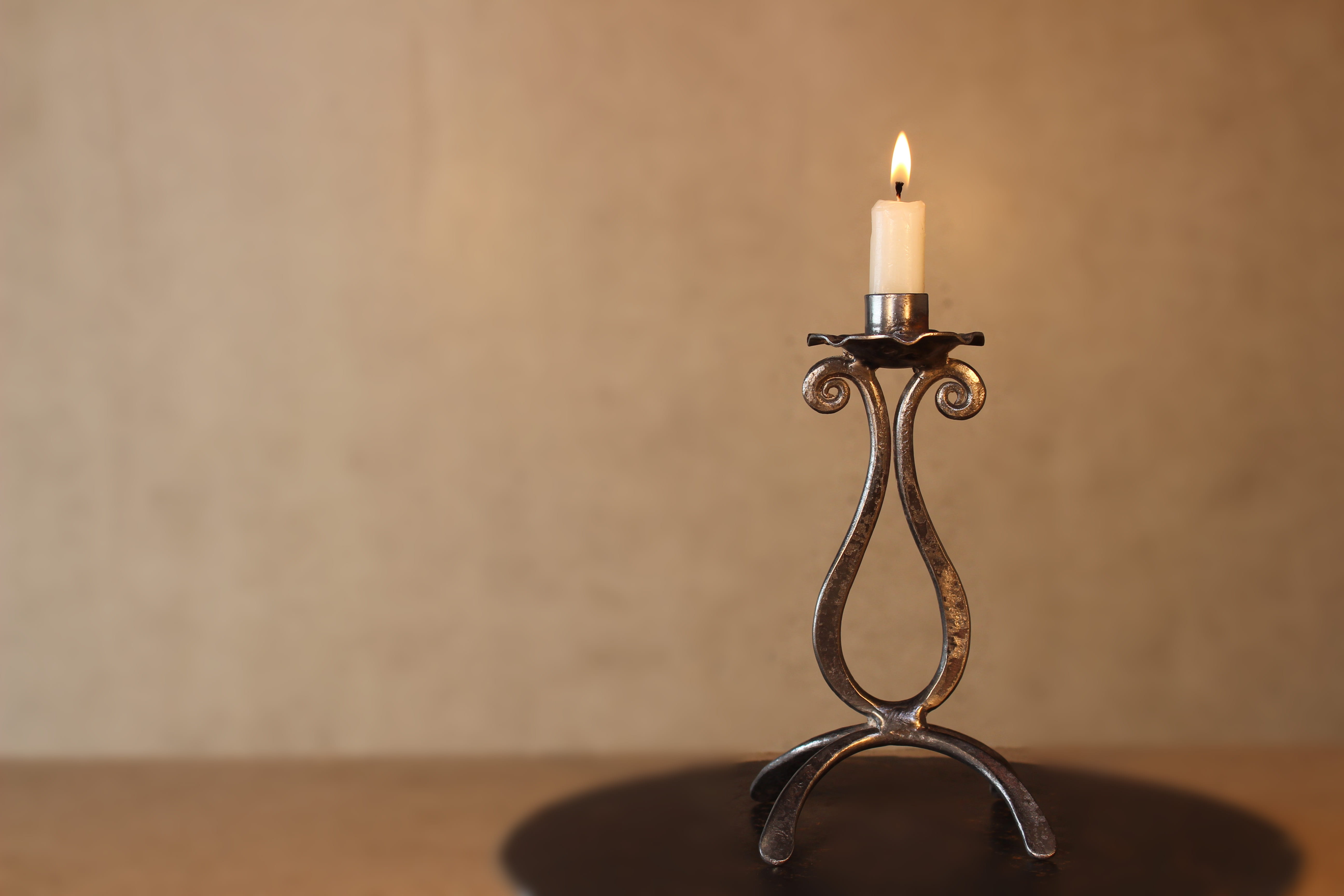 candlestick, pattern, forging, flame, burning, indoors, fire