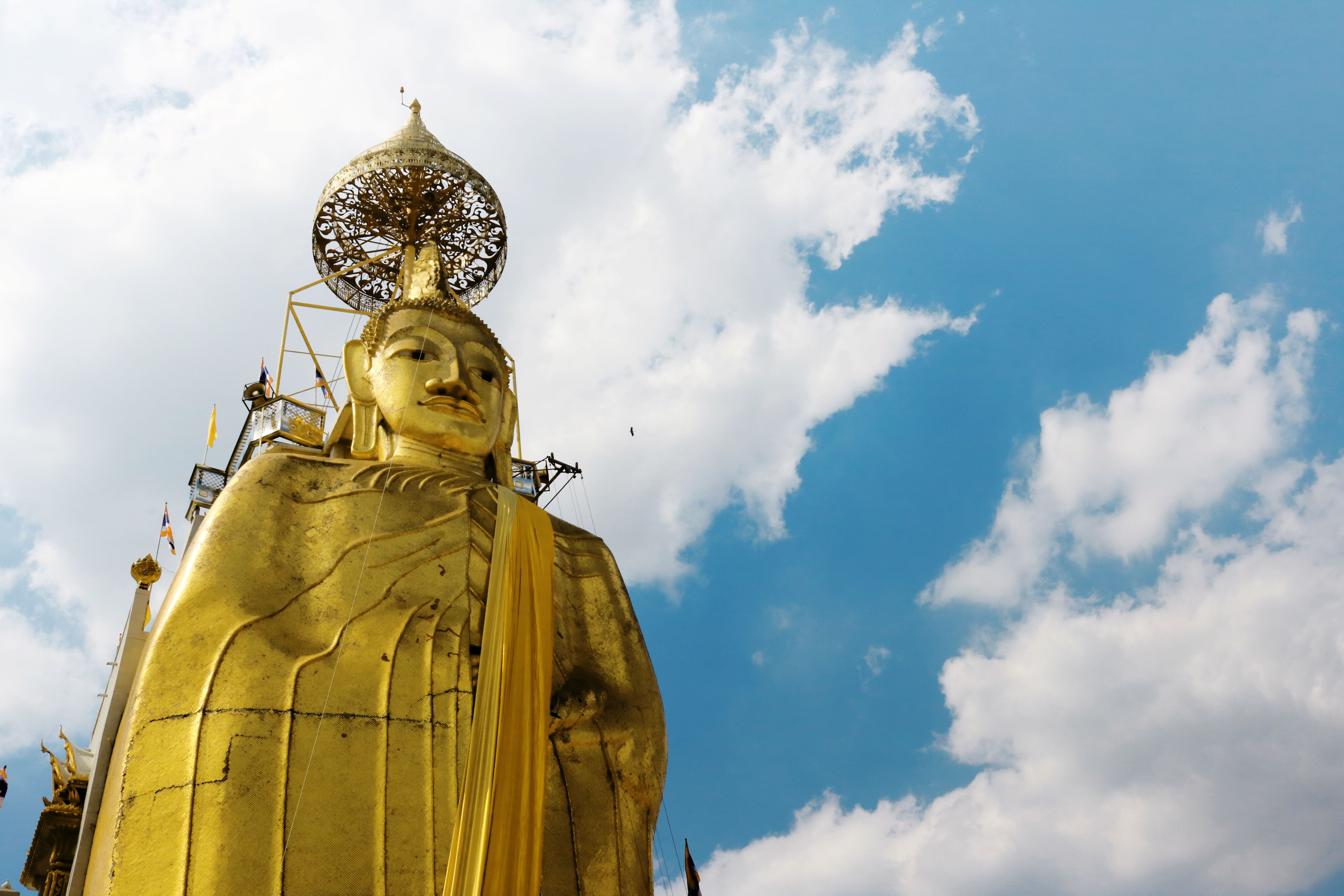 Temple, Budda, Thai, Thailand, sky, travel, statue, gold colored