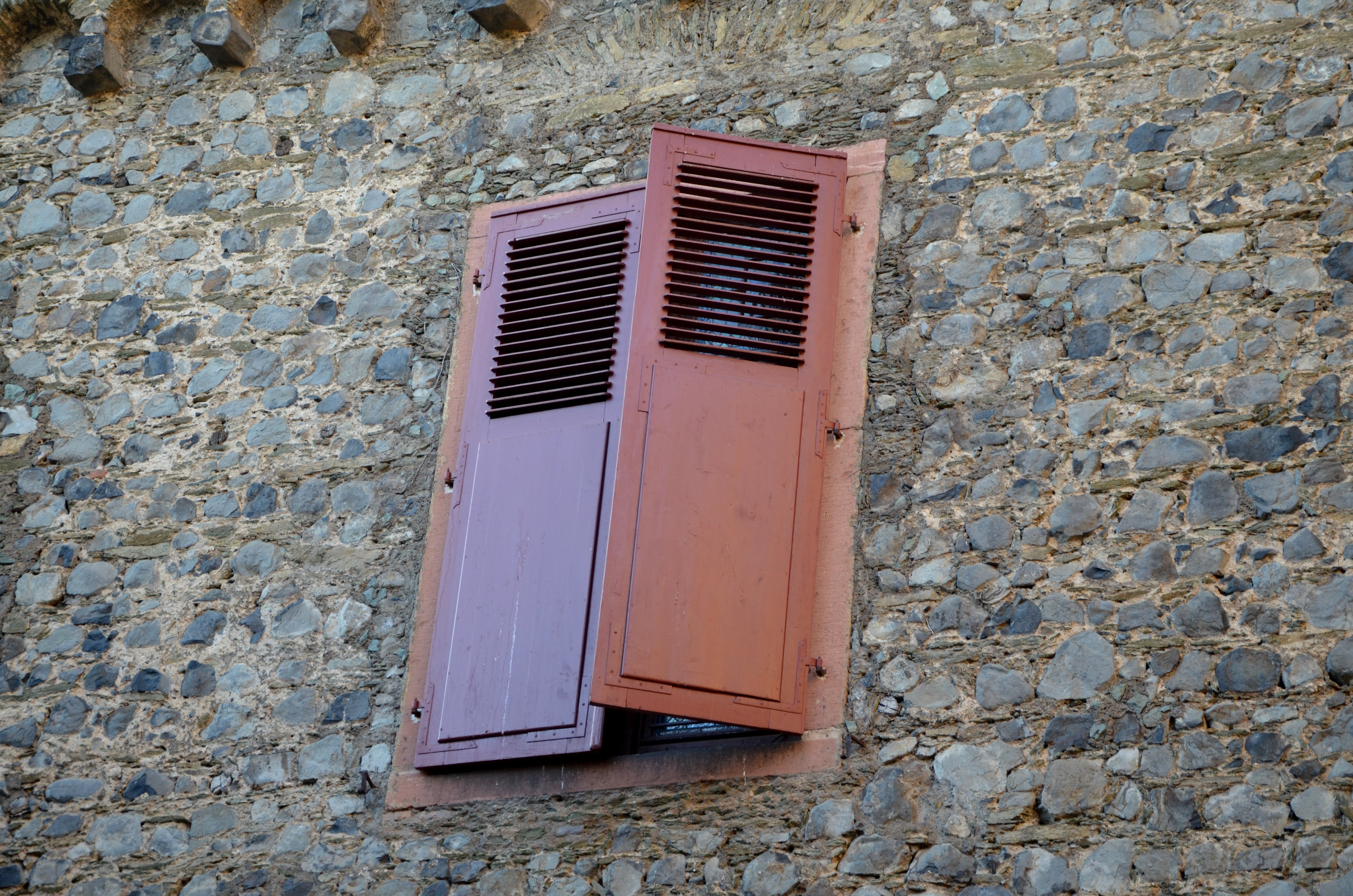 window, shutter, building, old, facade, wall, built structure