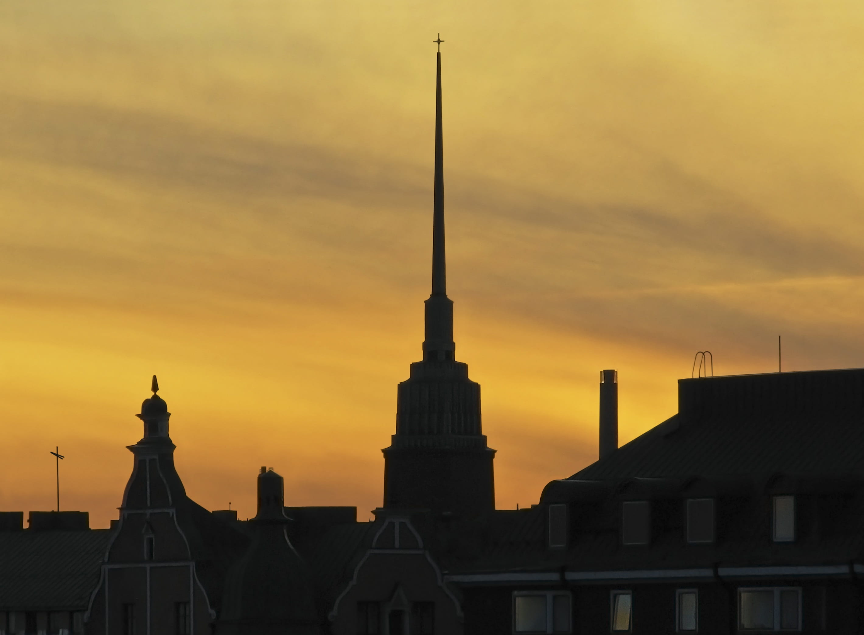 Skyline, Down, Sunset, City, architecture, built structure