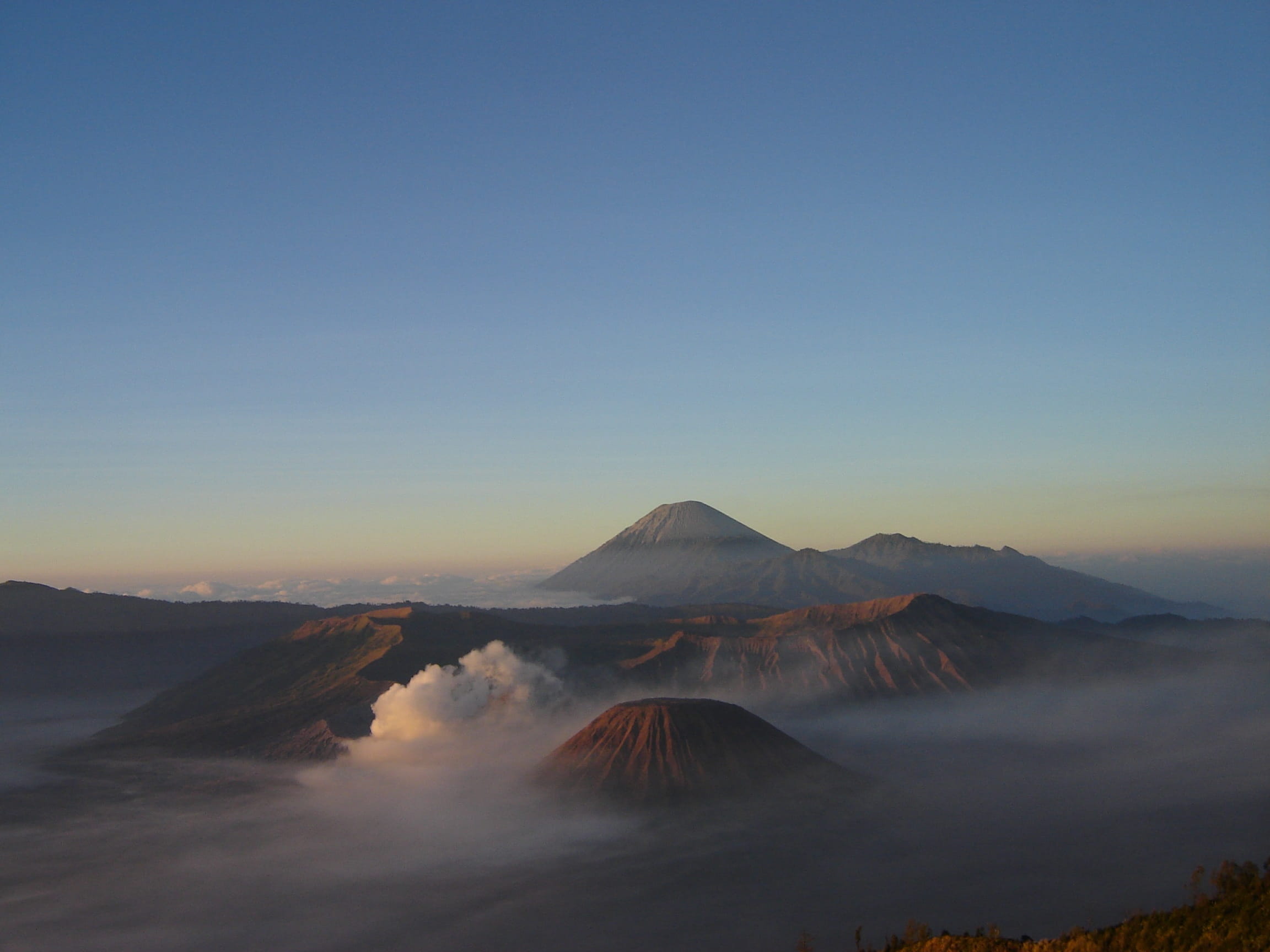 mountain surrounded by clouds, Indonesia, Bromo, Java, Landscape