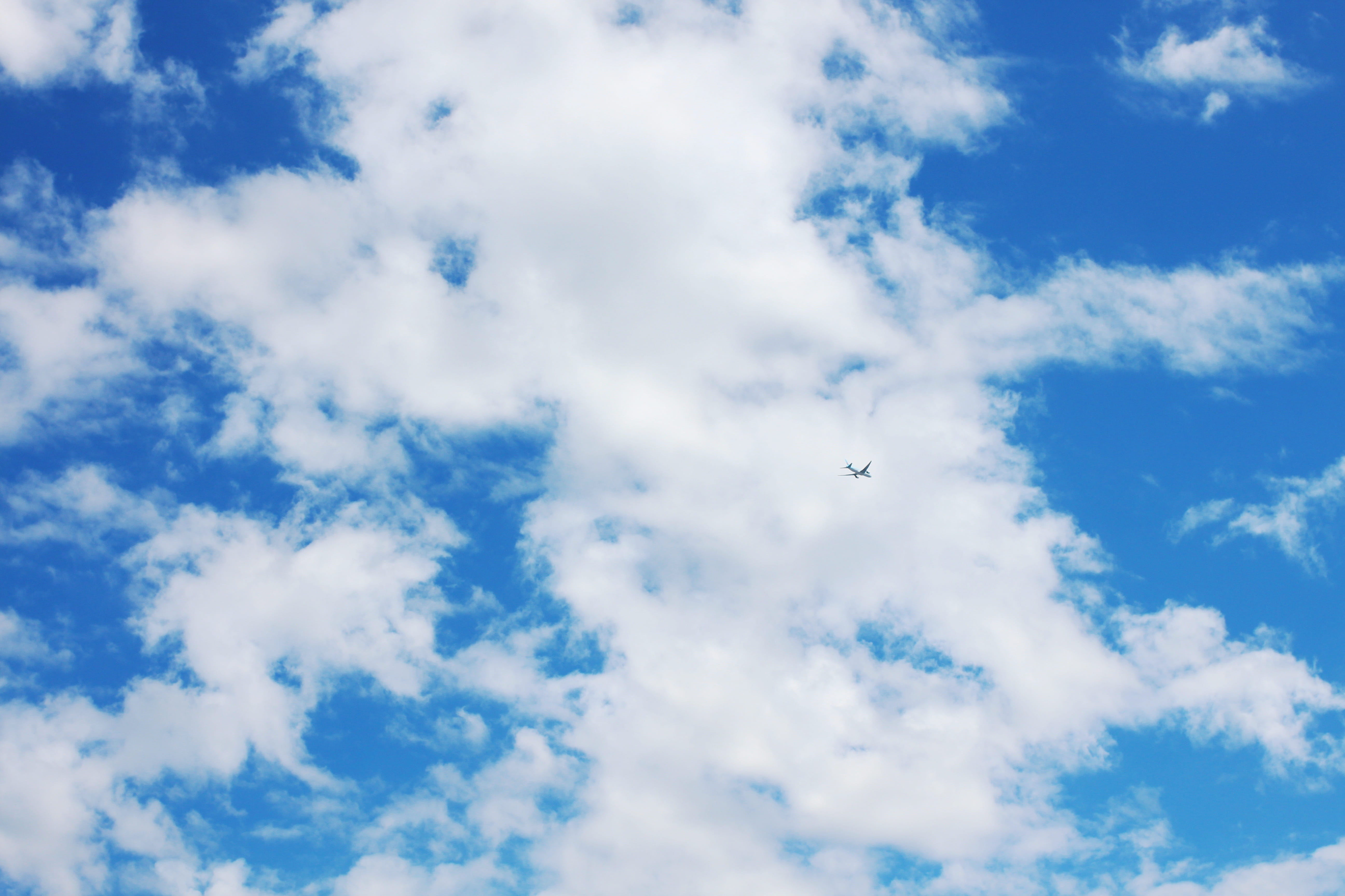 Sky, Blue, Blue, Cloud, Plane, flying, airplane, cloud - sky