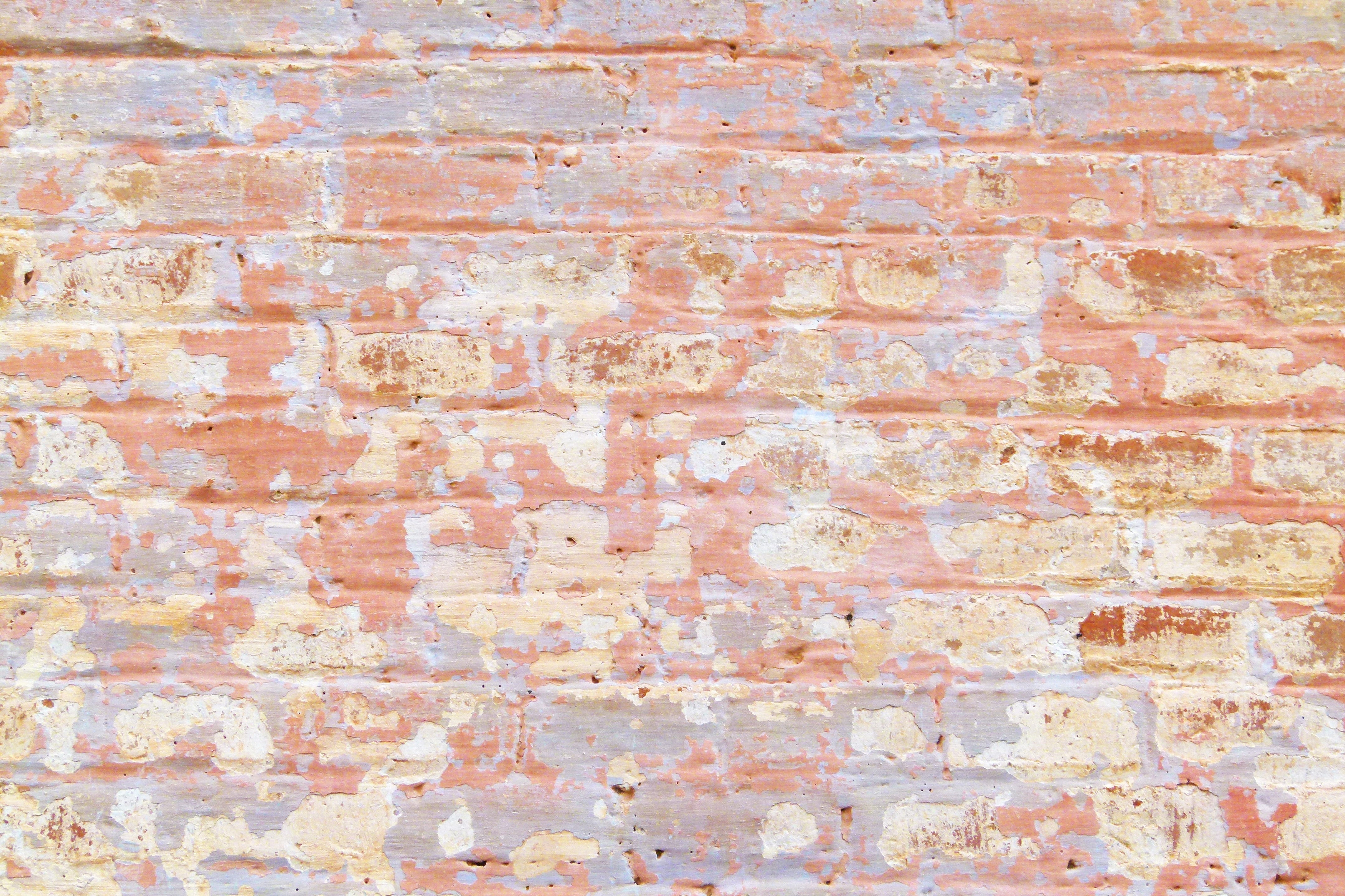 pattern, bricks, background, texture, peeling paint, wall, stone
