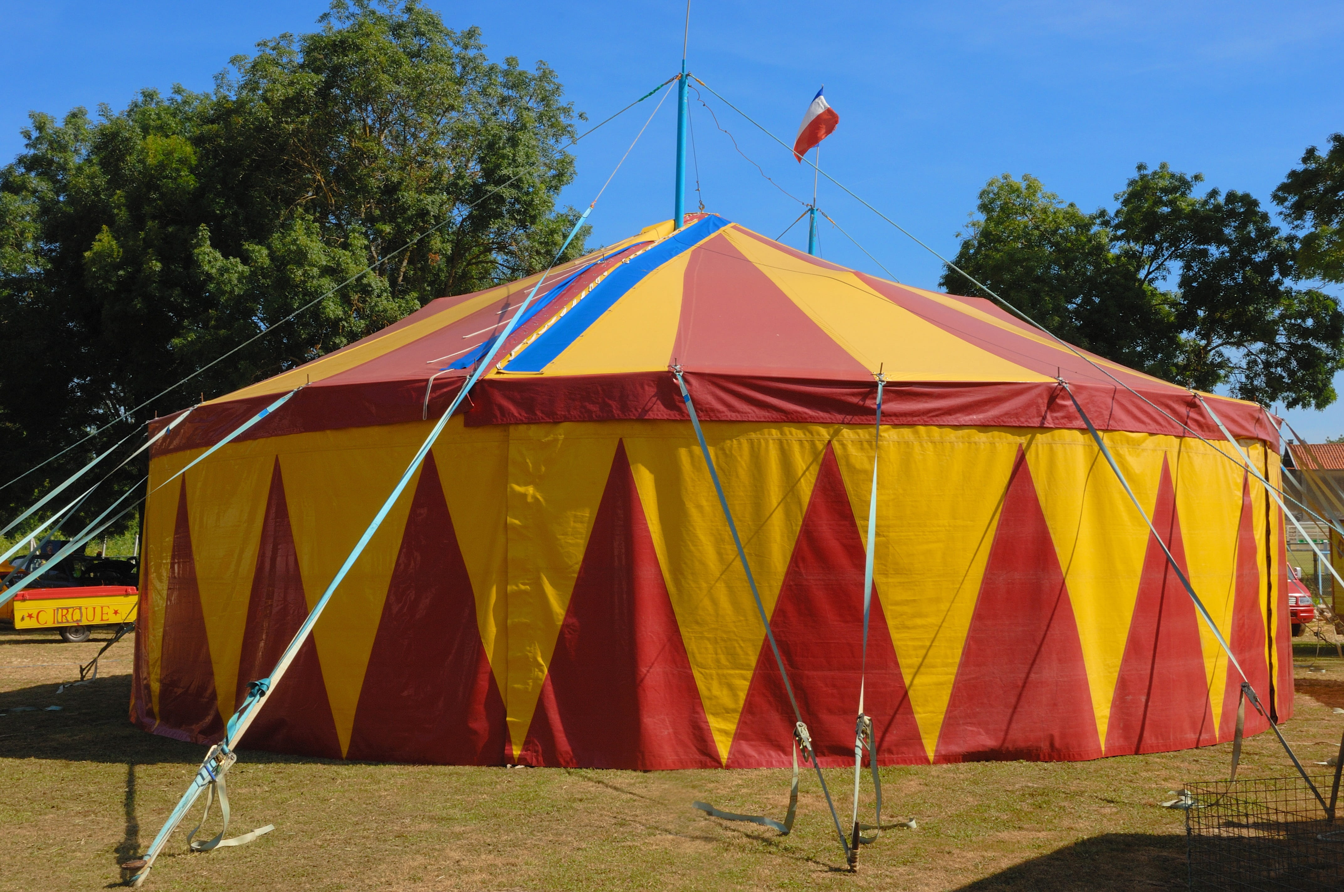red and yellow circus tent, Marquee, Show, travel, artist, clown