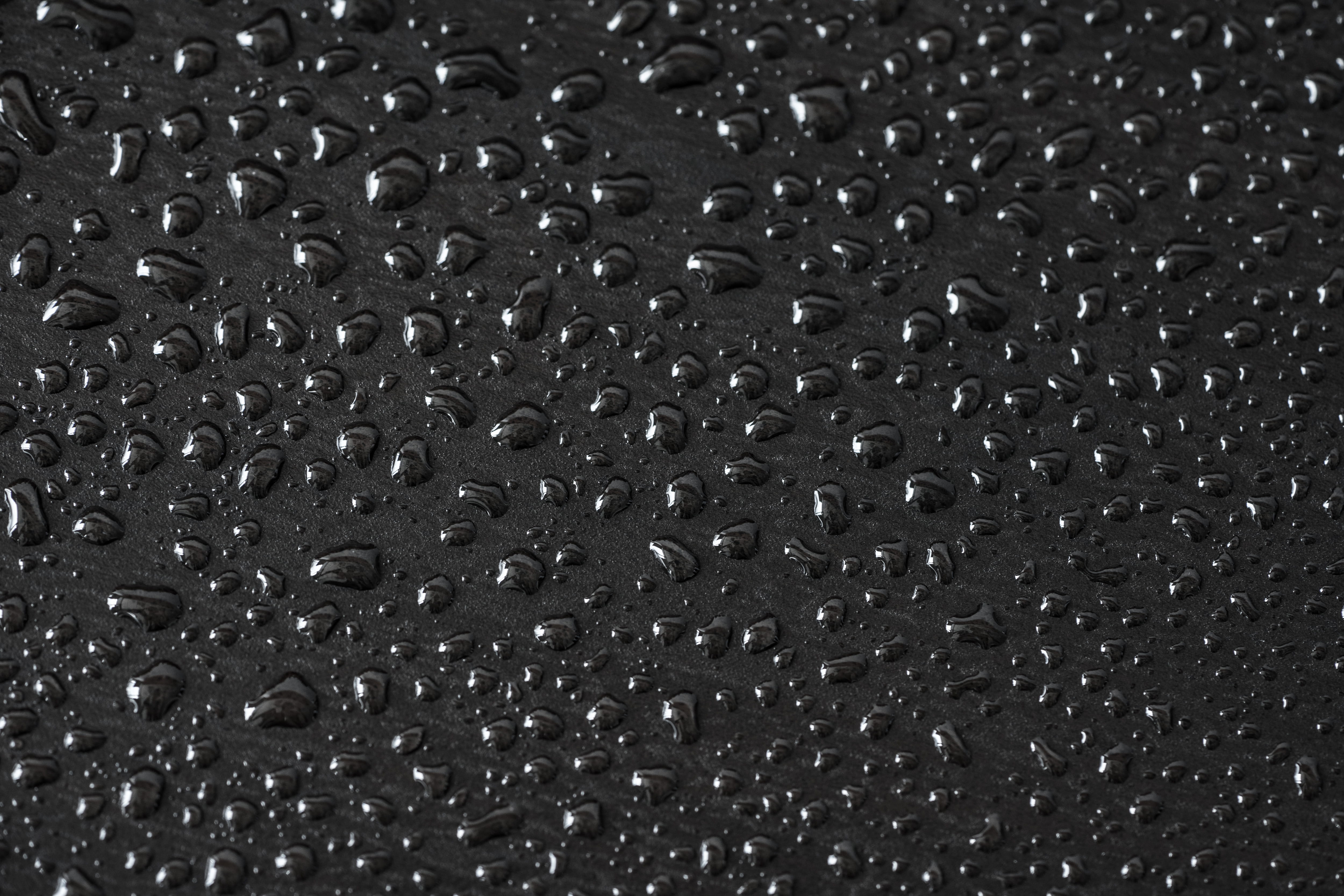 Black Water Drops Abstract Background Pattern, all black, black and white