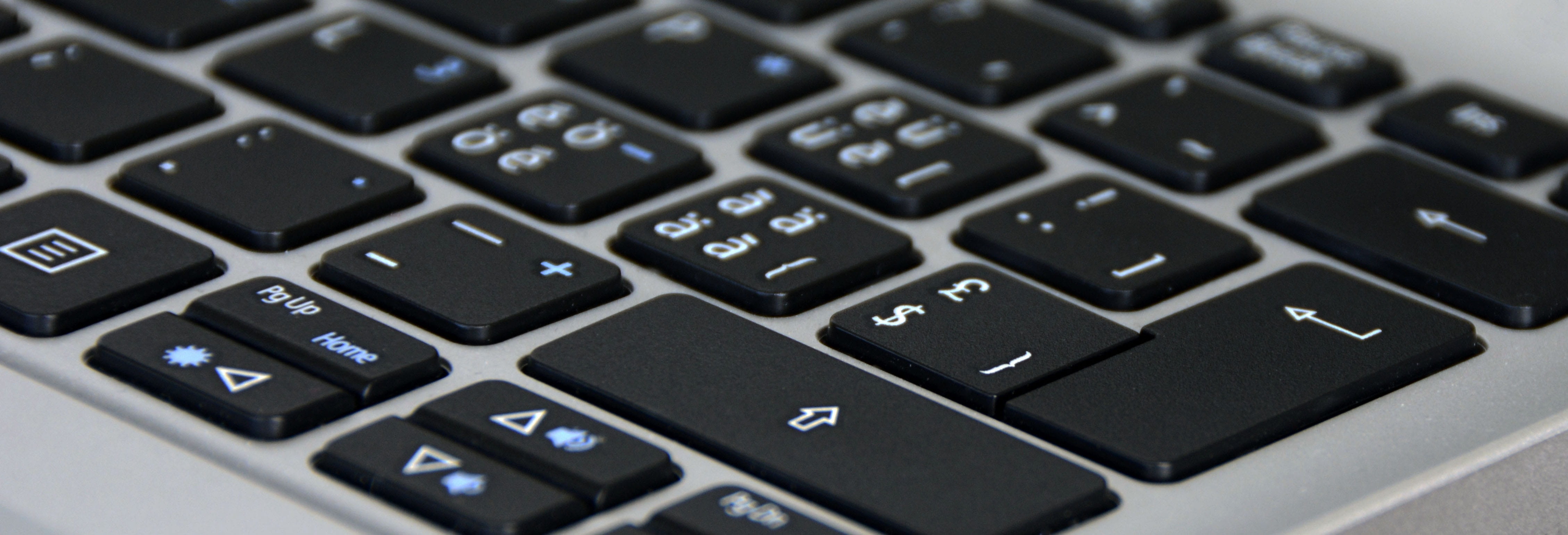 keyboard, silver, black, notebook, input, letters, write, enter