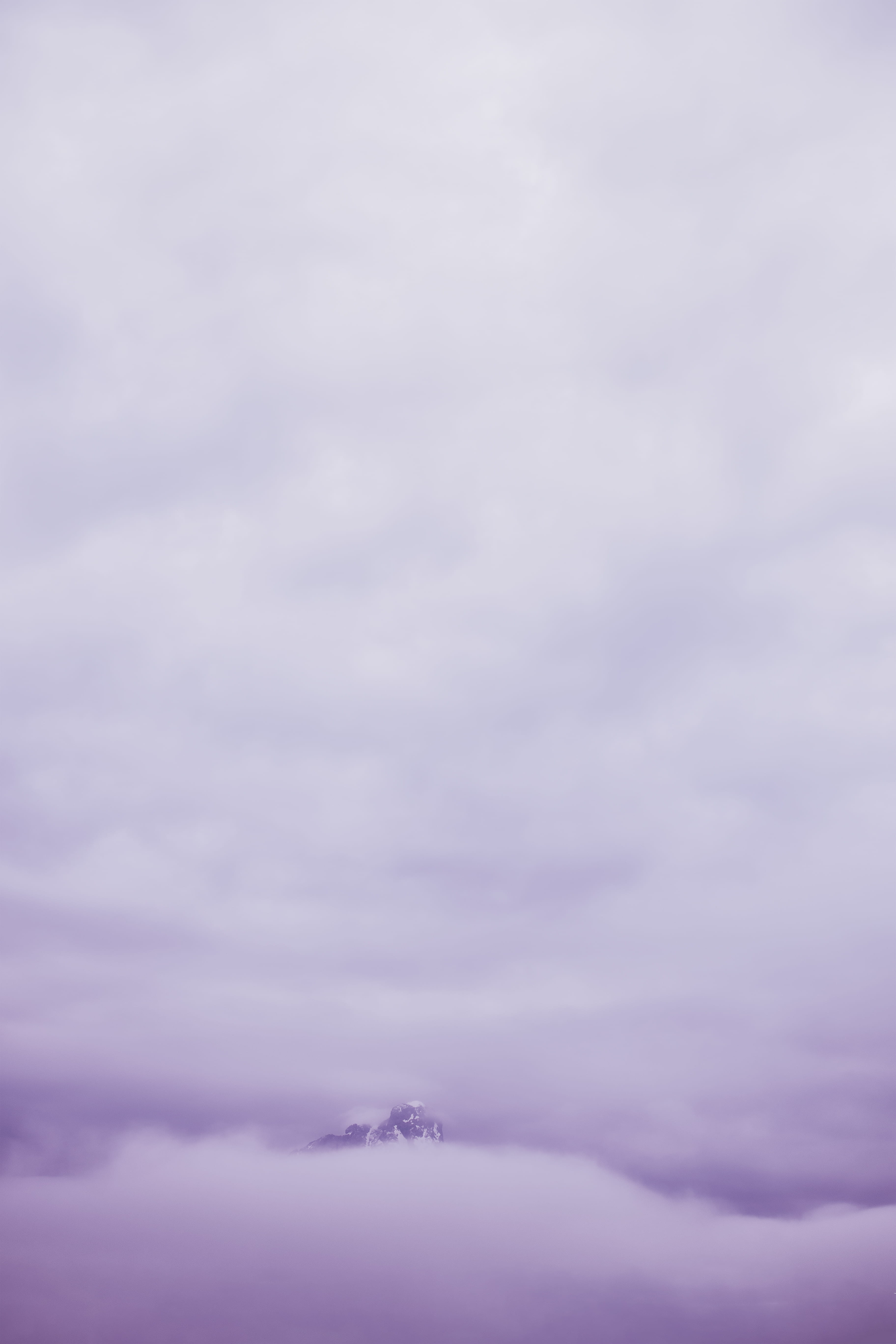purple clouds wallpaper, mountaintop surrounded by clouds, sky