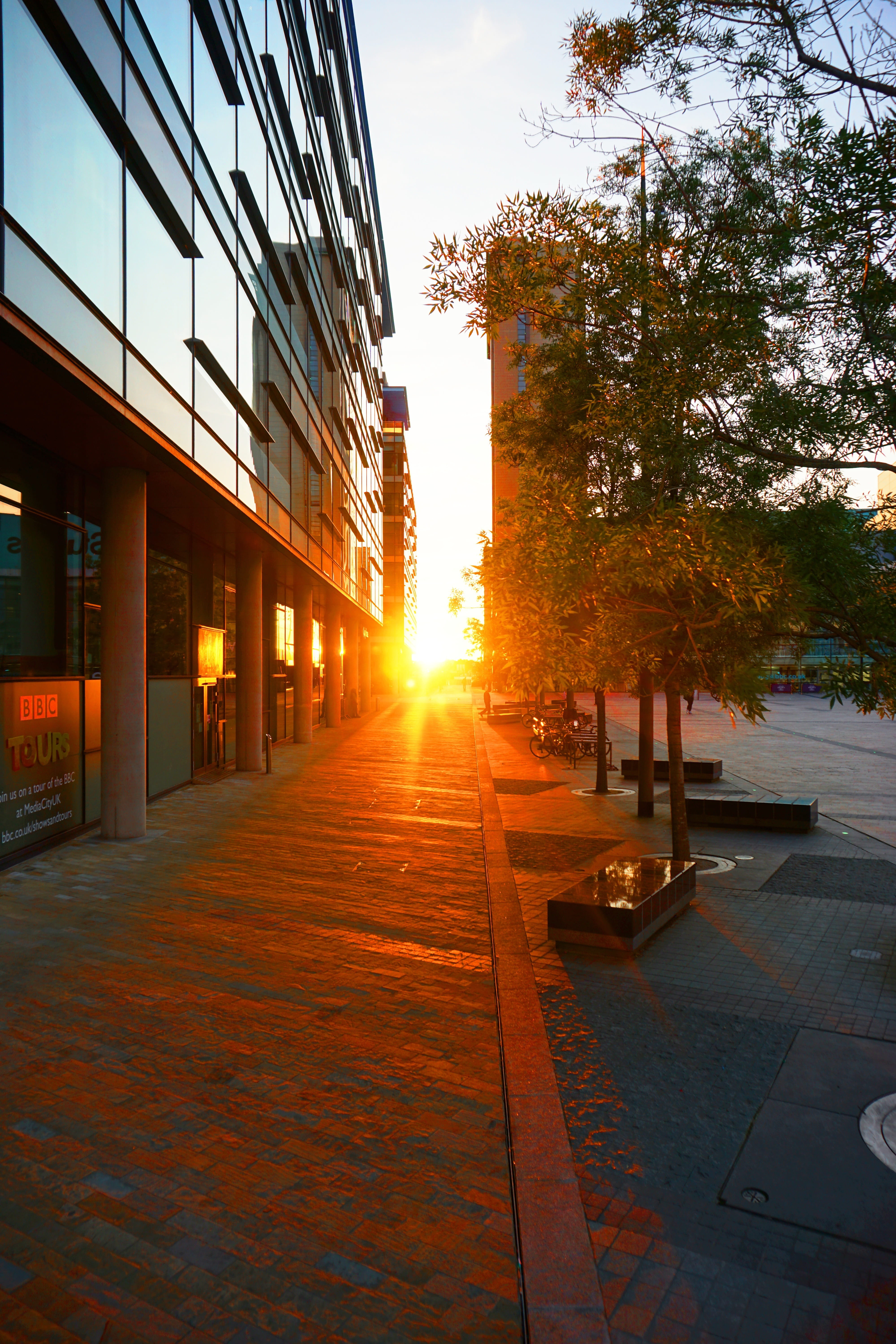 Sunset, Architecture, Setting Sun, red, afterglow, orange, evening