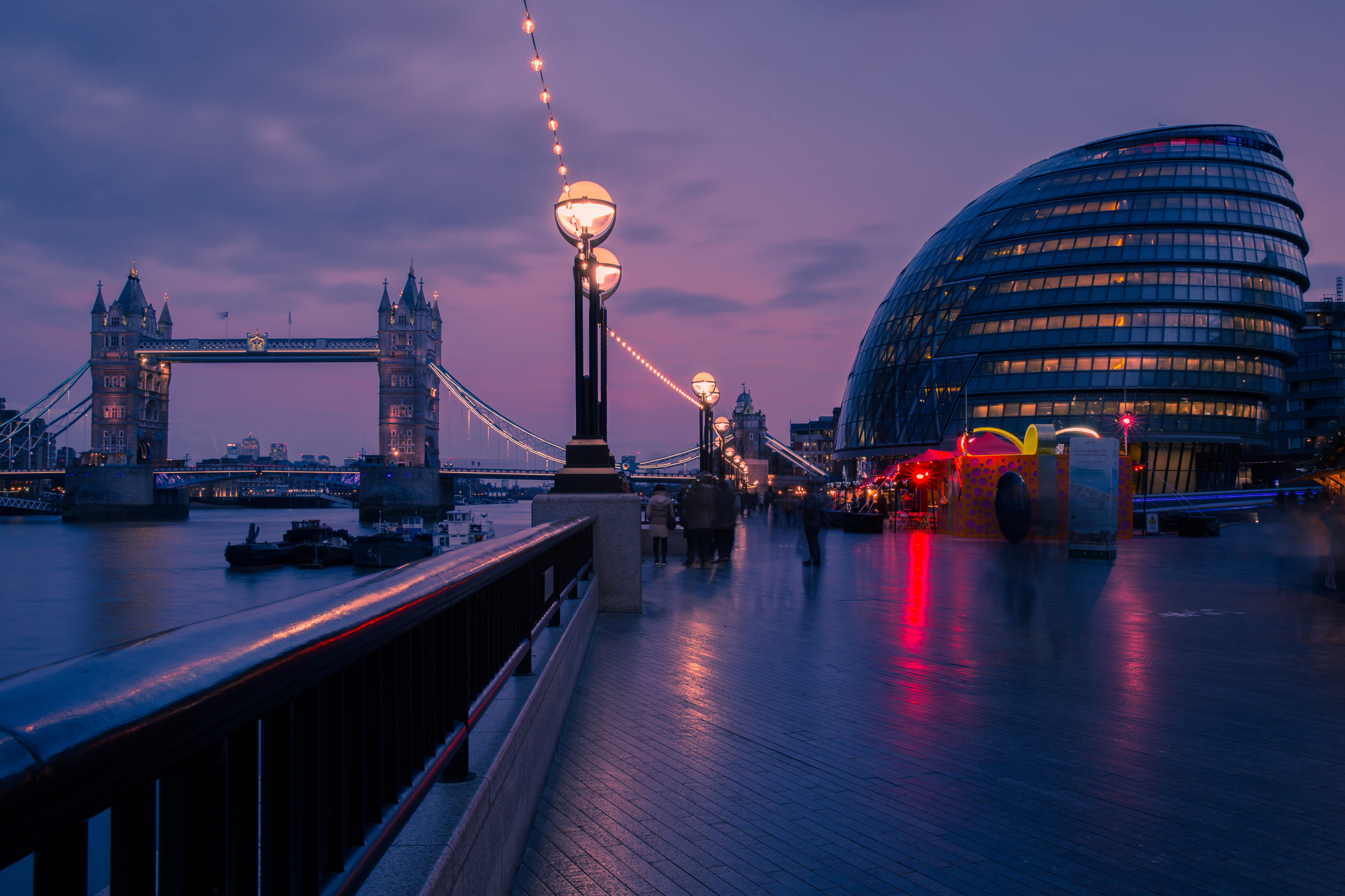 Free download | HD wallpaper: City Hall and Tower Bridge at sunset in ...