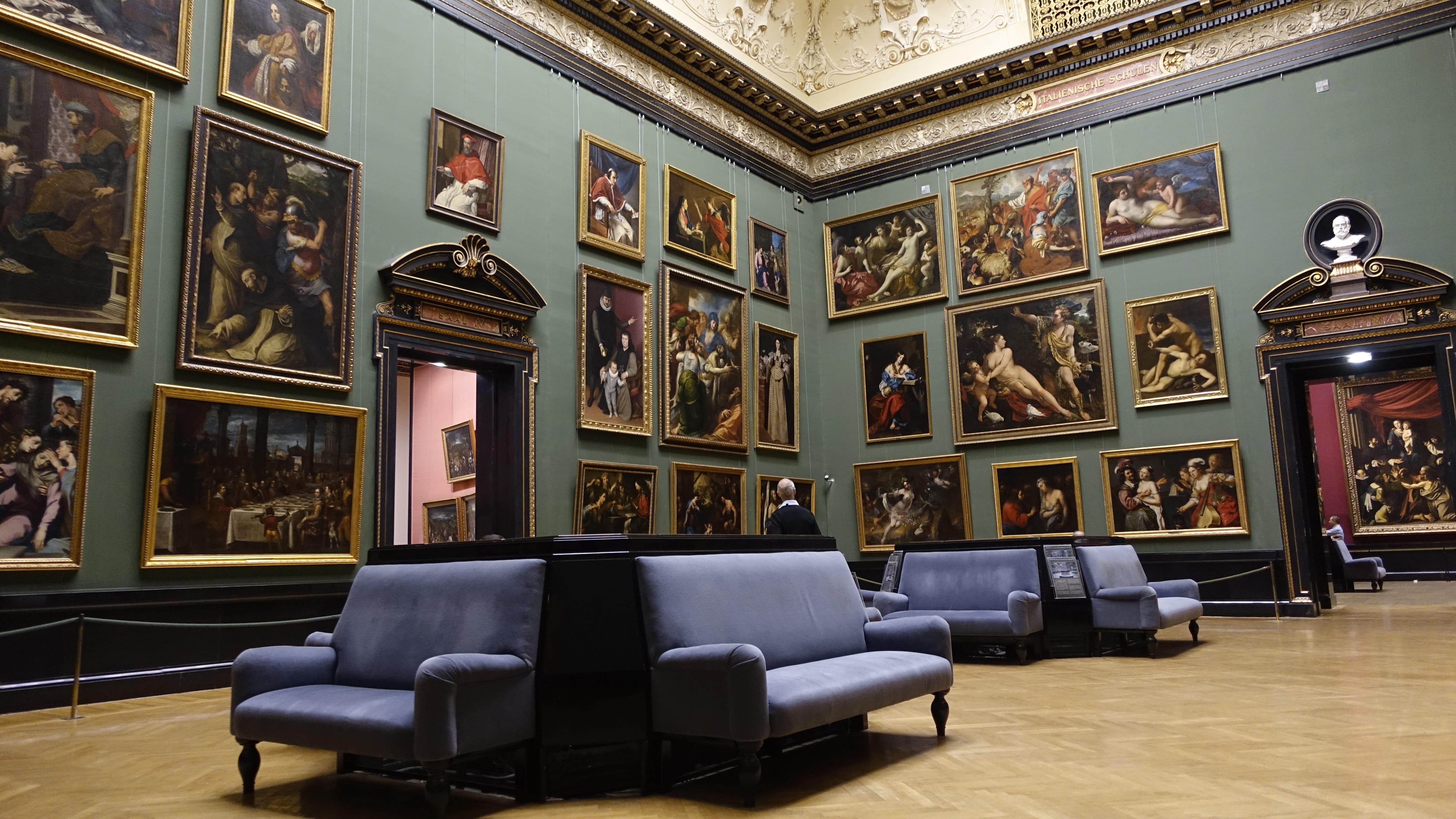 painting gallery with sofa, Museum, Art, Gallery, Palace, History