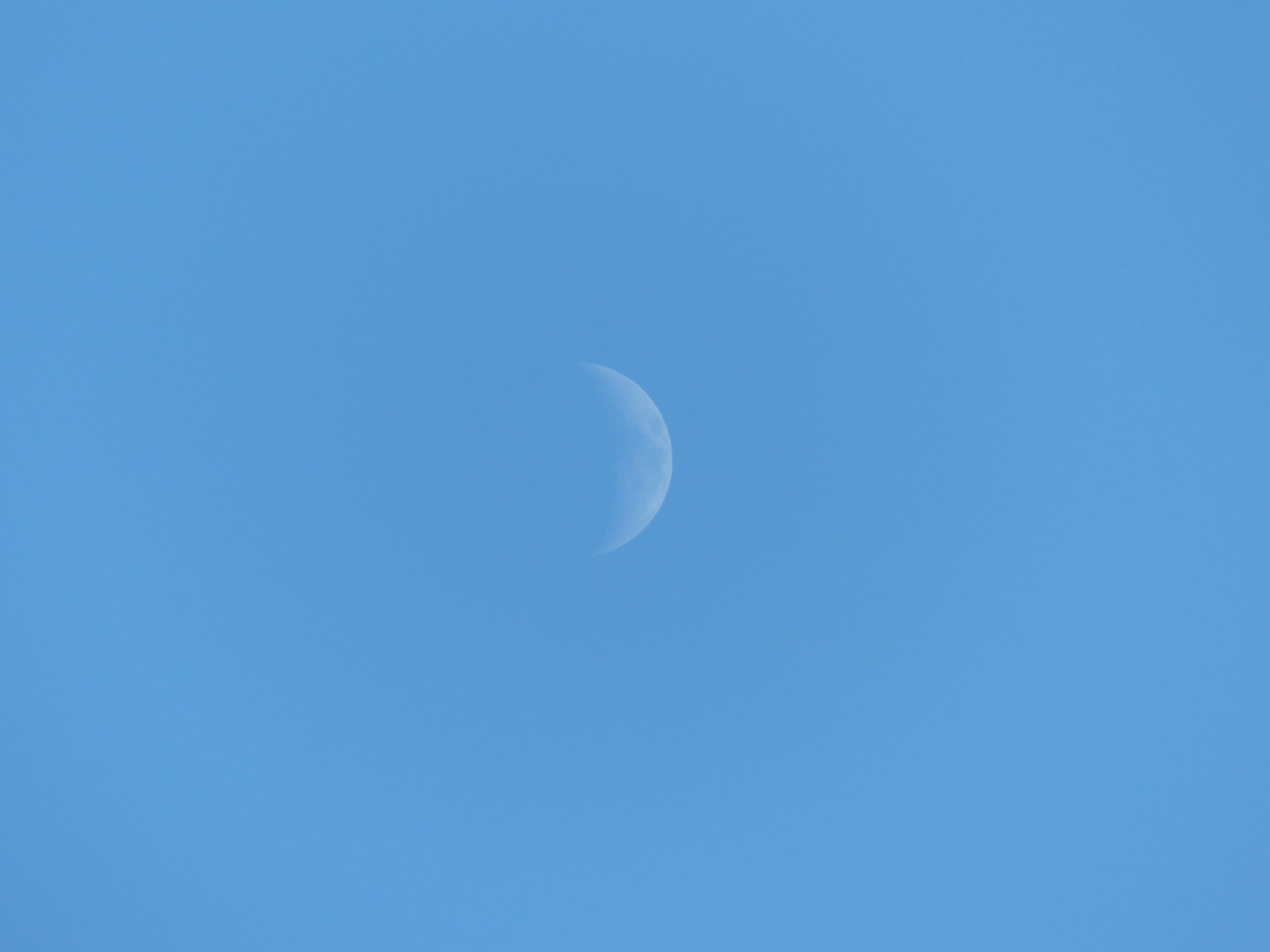 moon, sky, blue, sickle, crescent, increasingly, nature, space