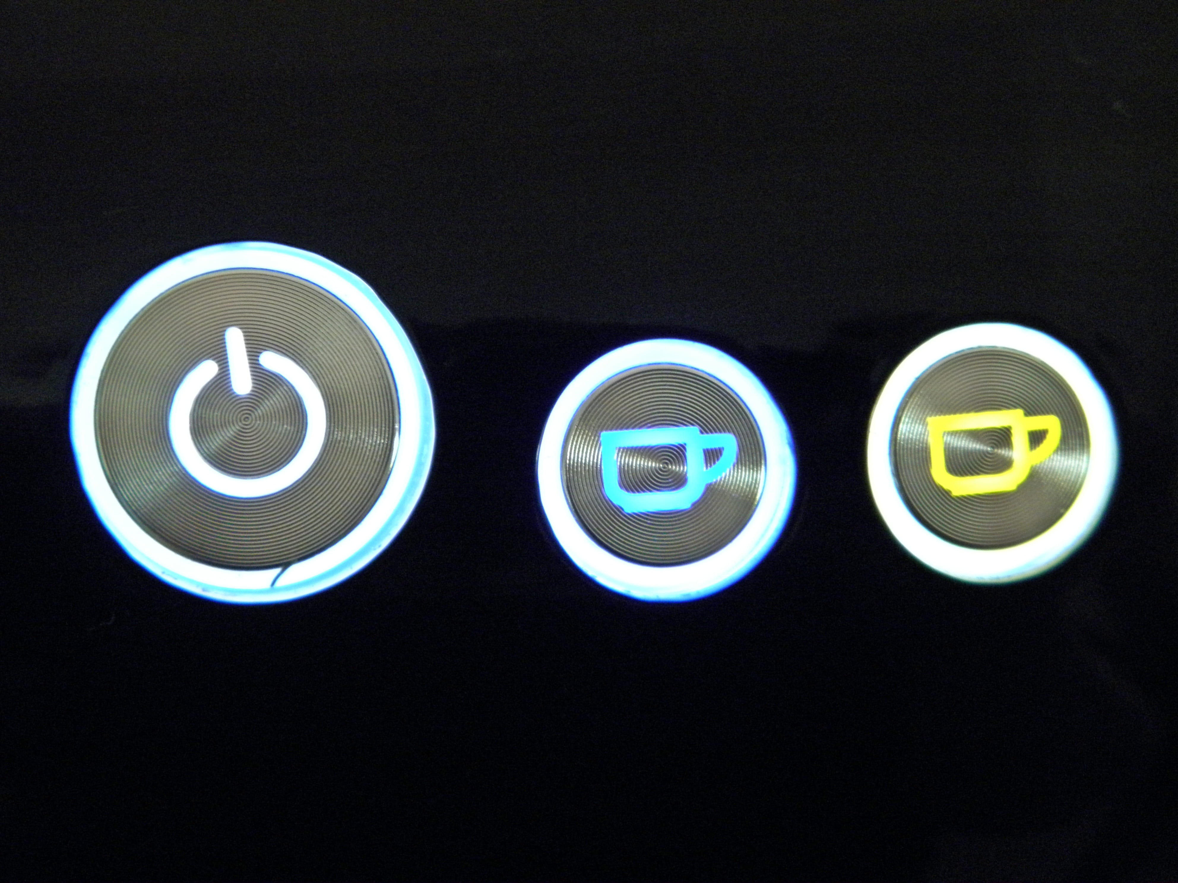 Buttons, Tea, Tassimo, operating elements, operation, navigation elements