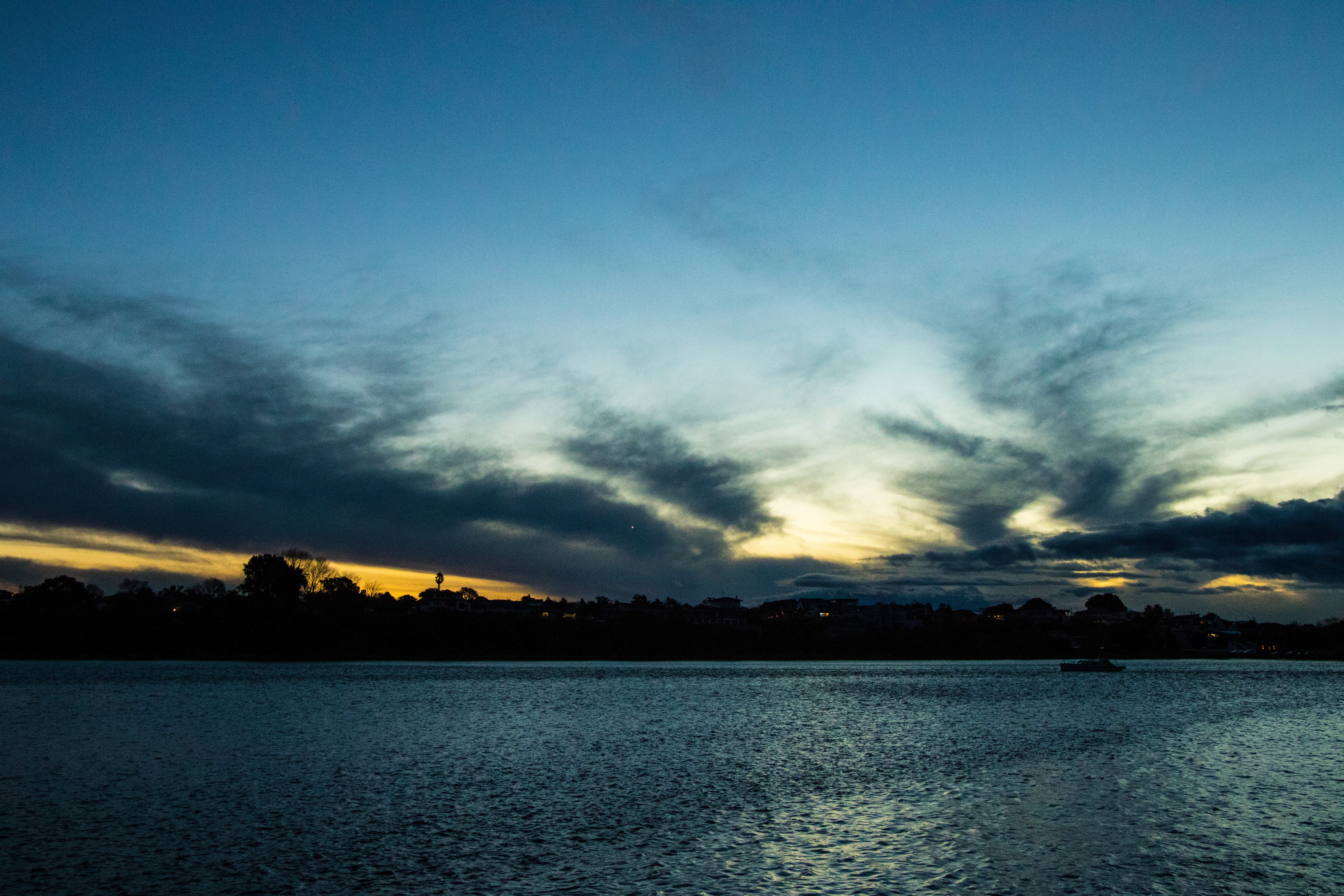 clouds, ocean view, sunset, sky, cloud - sky, scenics - nature
